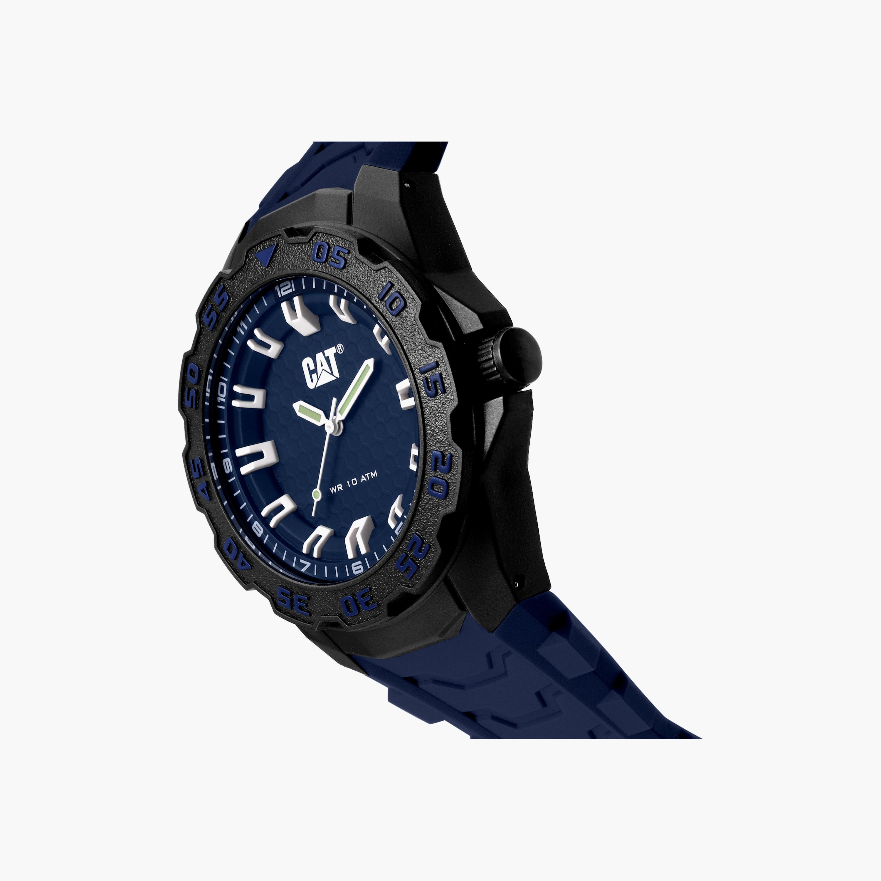 ساعة أنالوج للرجال مع 42 ملم ذات بولي يوريثين بلون أزرق من كات | LH11026622-men-watchesandjewellery-watches-image-2