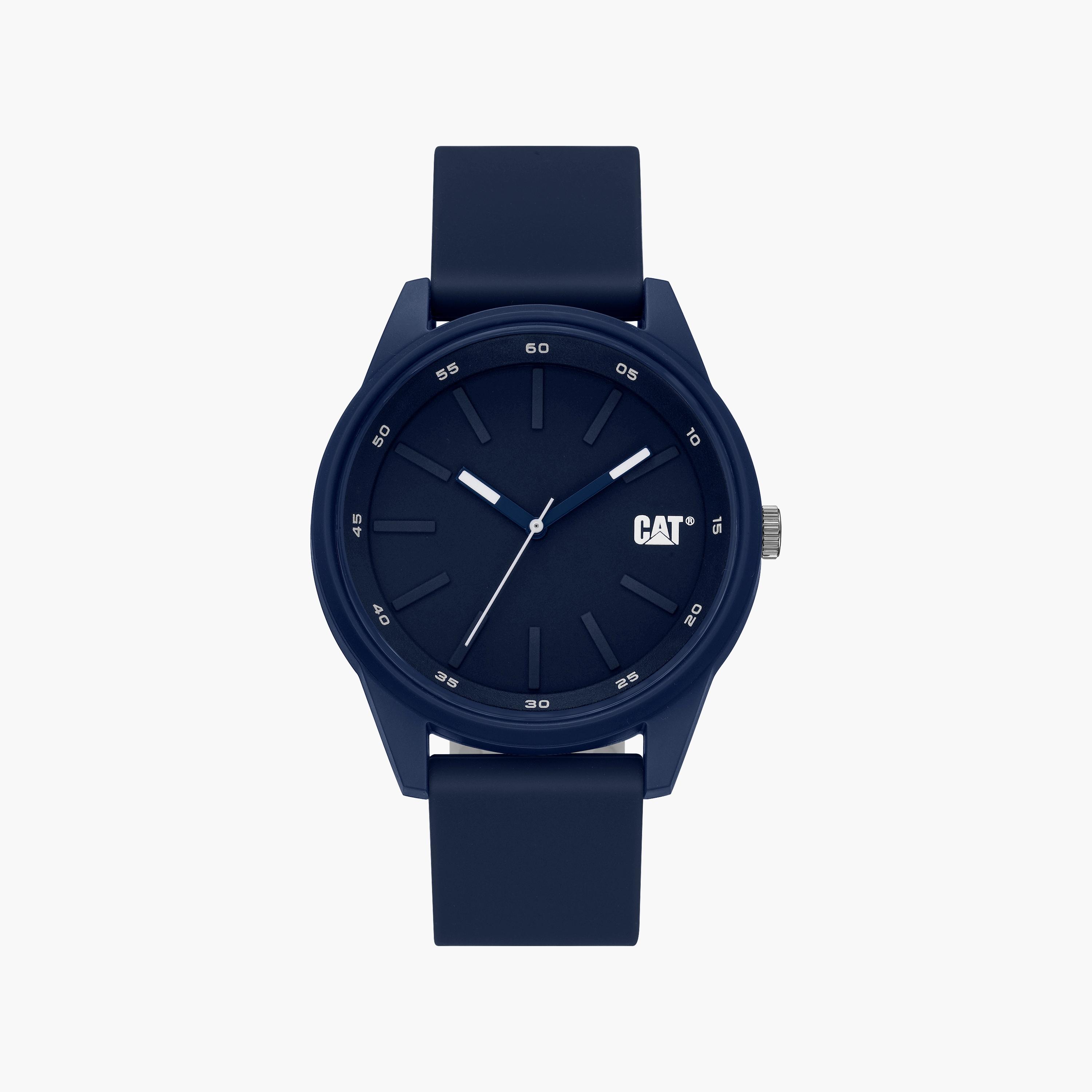 ساعة أنالوج للرجال مع 42 ملم ذات سيليكون بلون أزرق من كات | LJ11026622-men-watchesandjewellery-watches-image-1