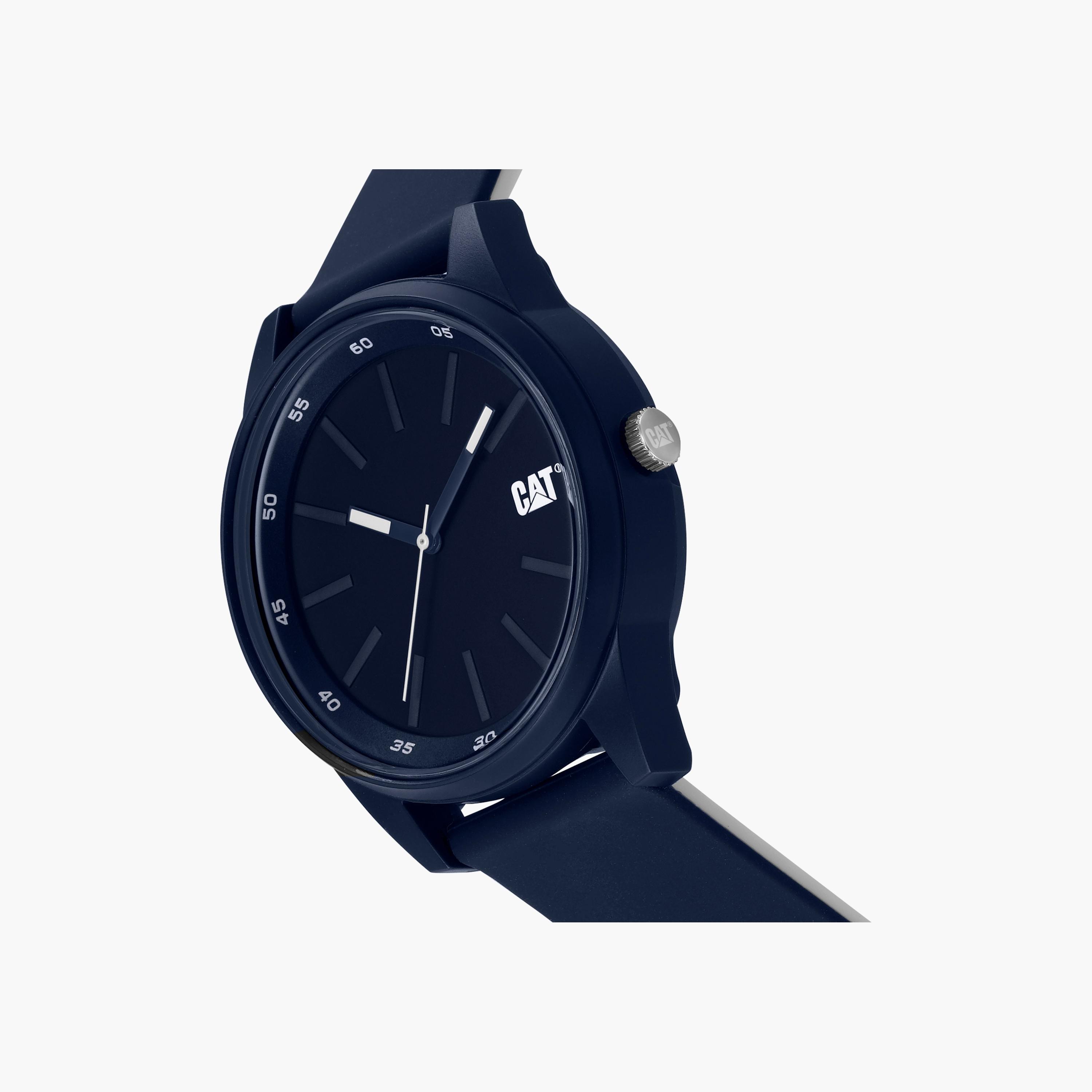 ساعة أنالوج للرجال مع 42 ملم ذات سيليكون بلون أزرق من كات | LJ11026622-men-watchesandjewellery-watches-image-2