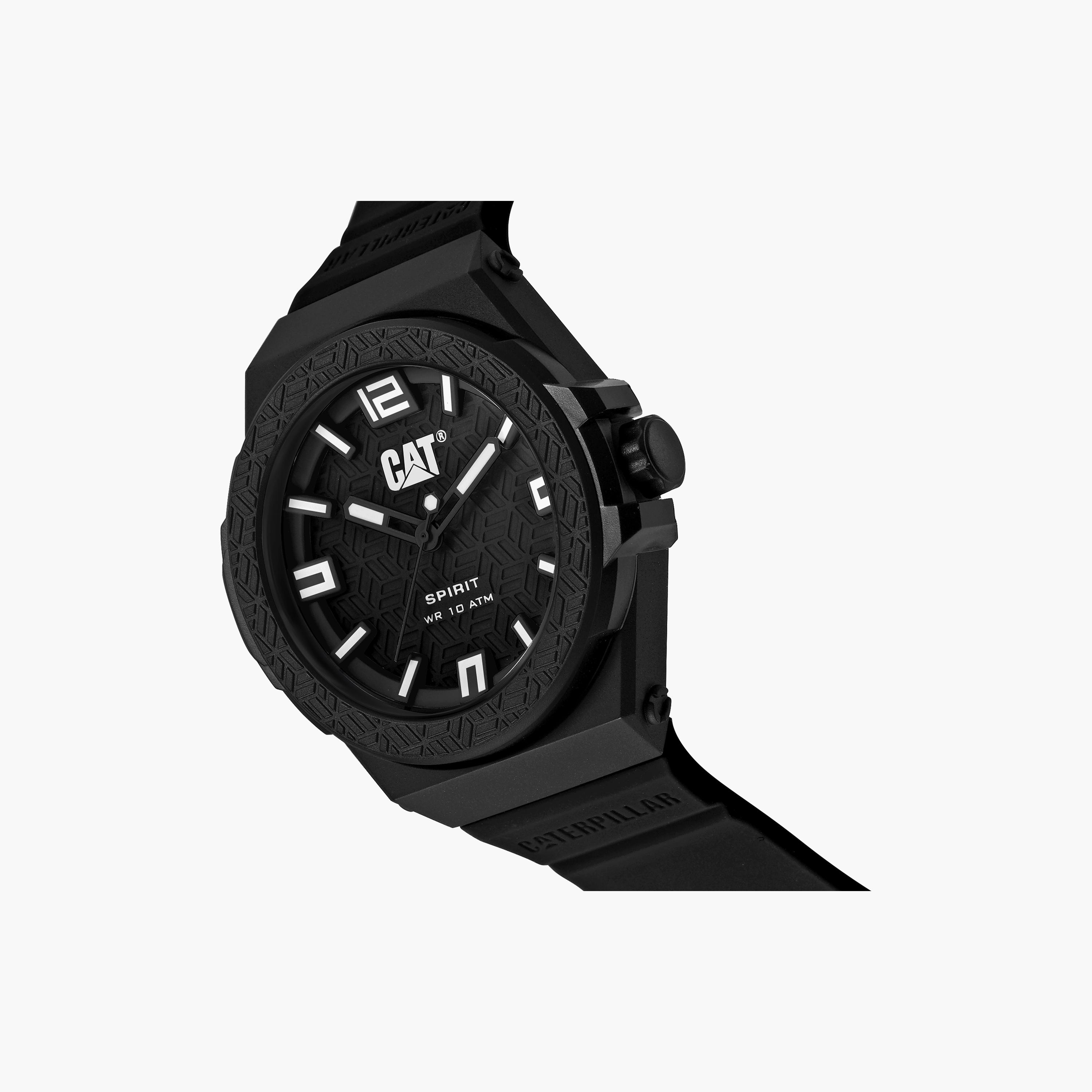 ساعة انالوج من كات للرجال مع 44 مم بلون اسود مع البولي يوريثين | LO11121112-men-watchesandjewellery-watches-image-2