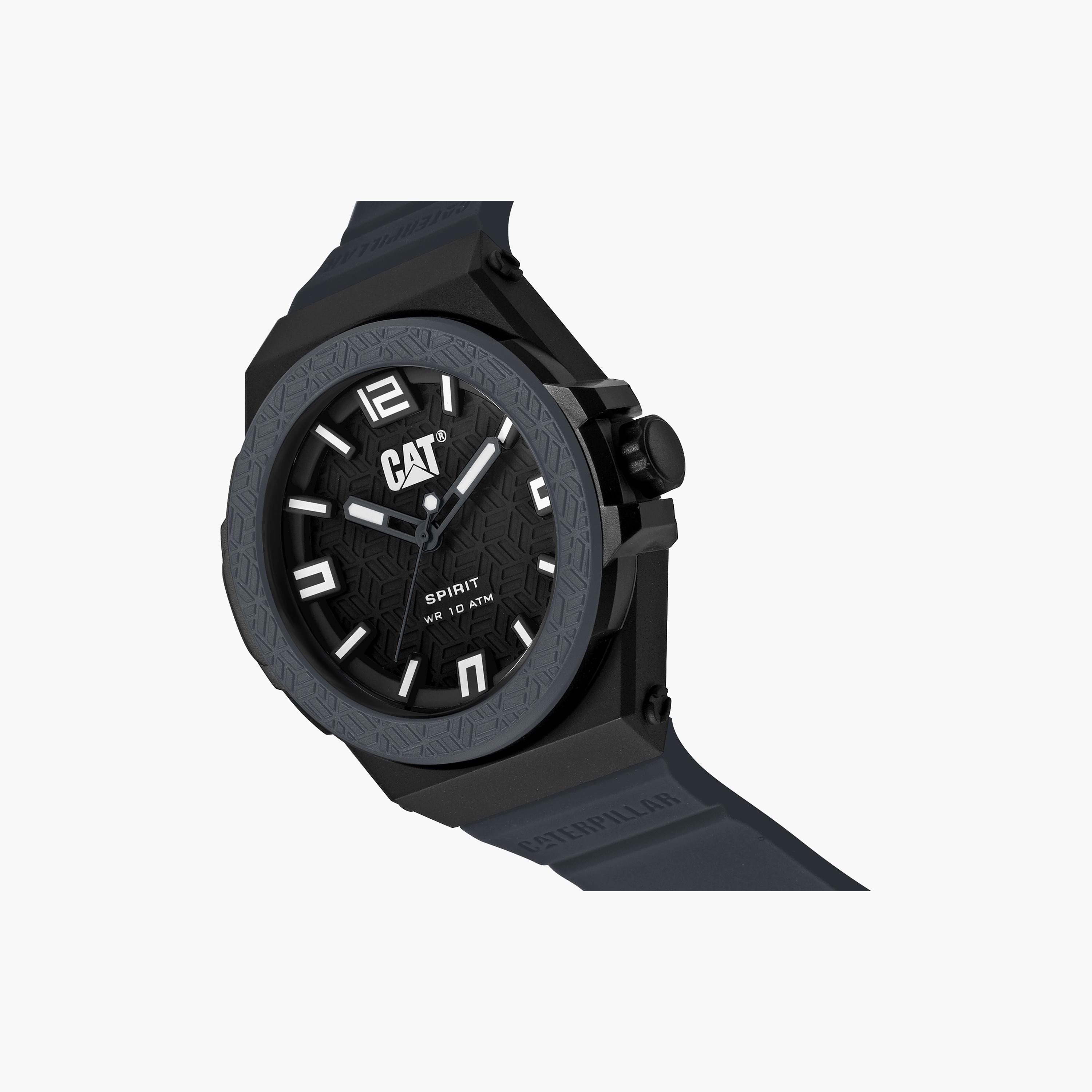 ساعة كات للرجال من السيليكون ذات انالوج باللون الرمادي بمقاس 44 ملم | LO11125115-men-watchesandjewellery-watches-image-2