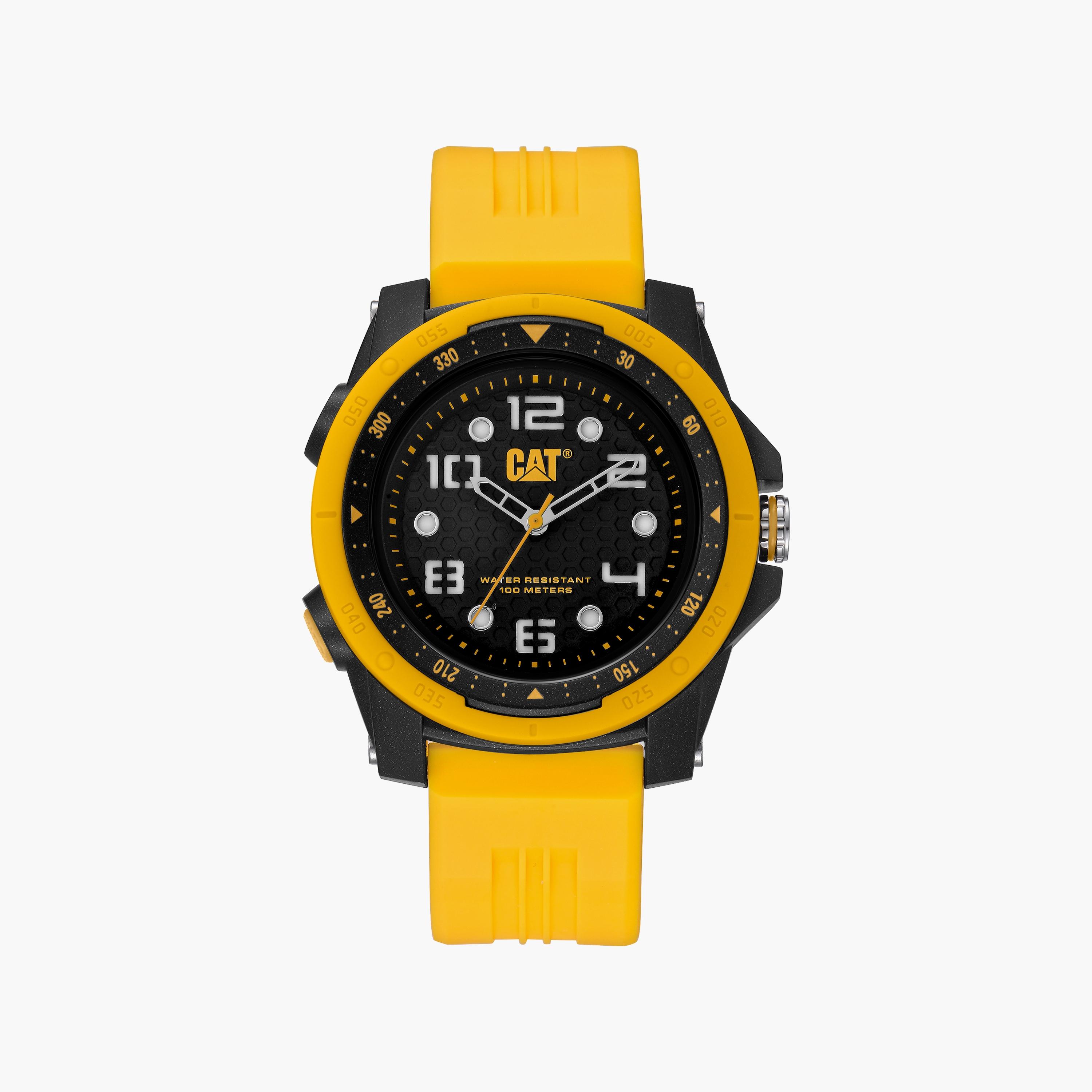 ساعة انالوج من كات للرجال مع 42 مم بلون اصفر مع البولي يوريثين | LP16027131-men-watchesandjewellery-watches-image-1
