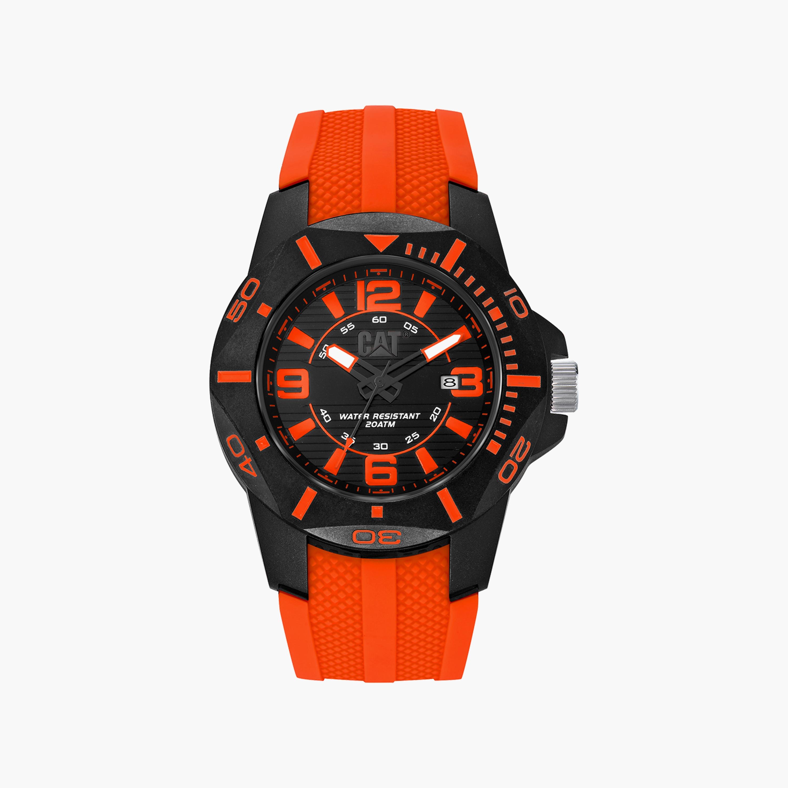 CAT Men's 43 MM Red Analog Silicone Watch | LR16128138-men-watchesandjewellery-watches-image-1