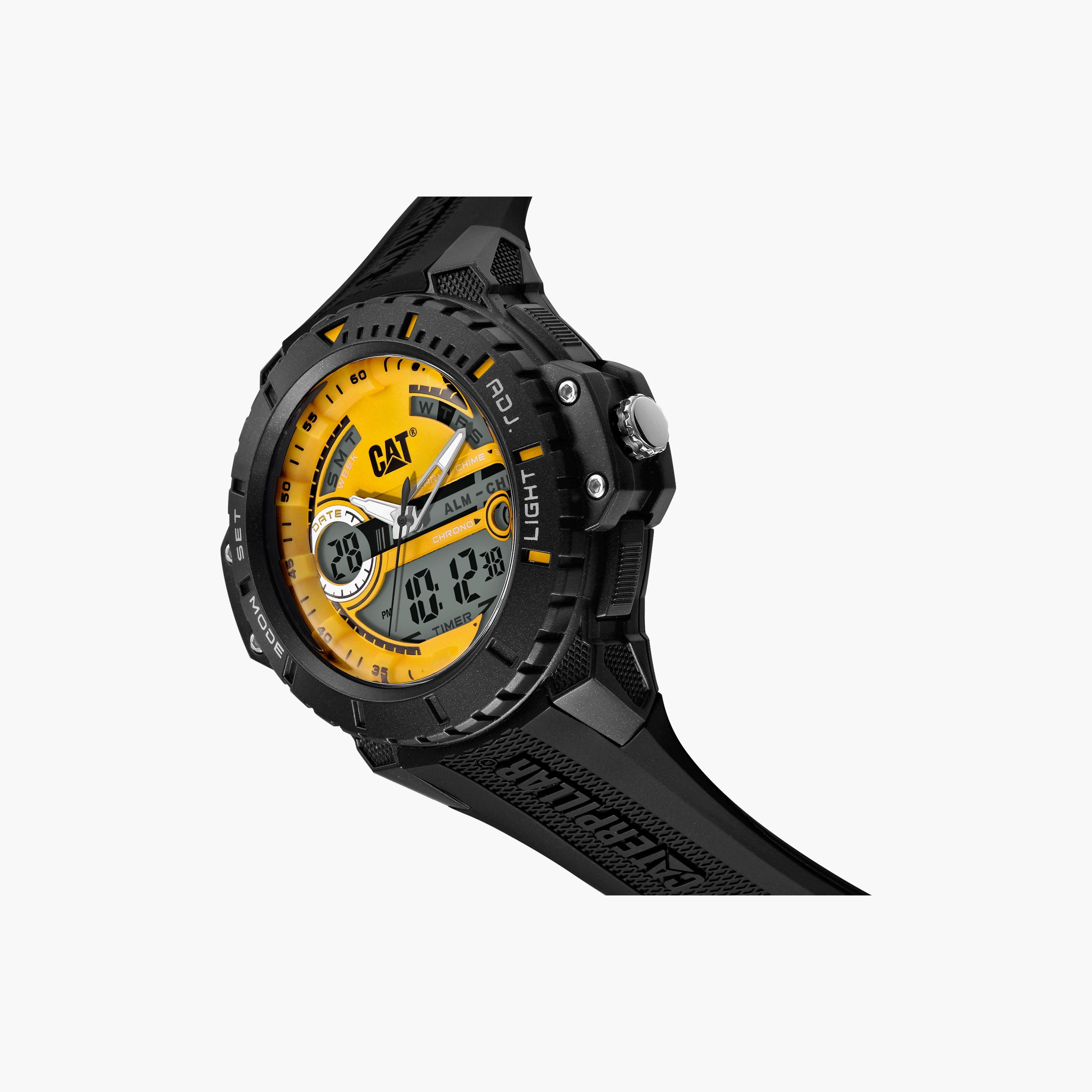 ساعة أنالوج رقمية للرجال مع 45 ملم ذات بولي يوريثين بلون أسود من كات | MA16521731-men-watchesandjewellery-watches-image-2
