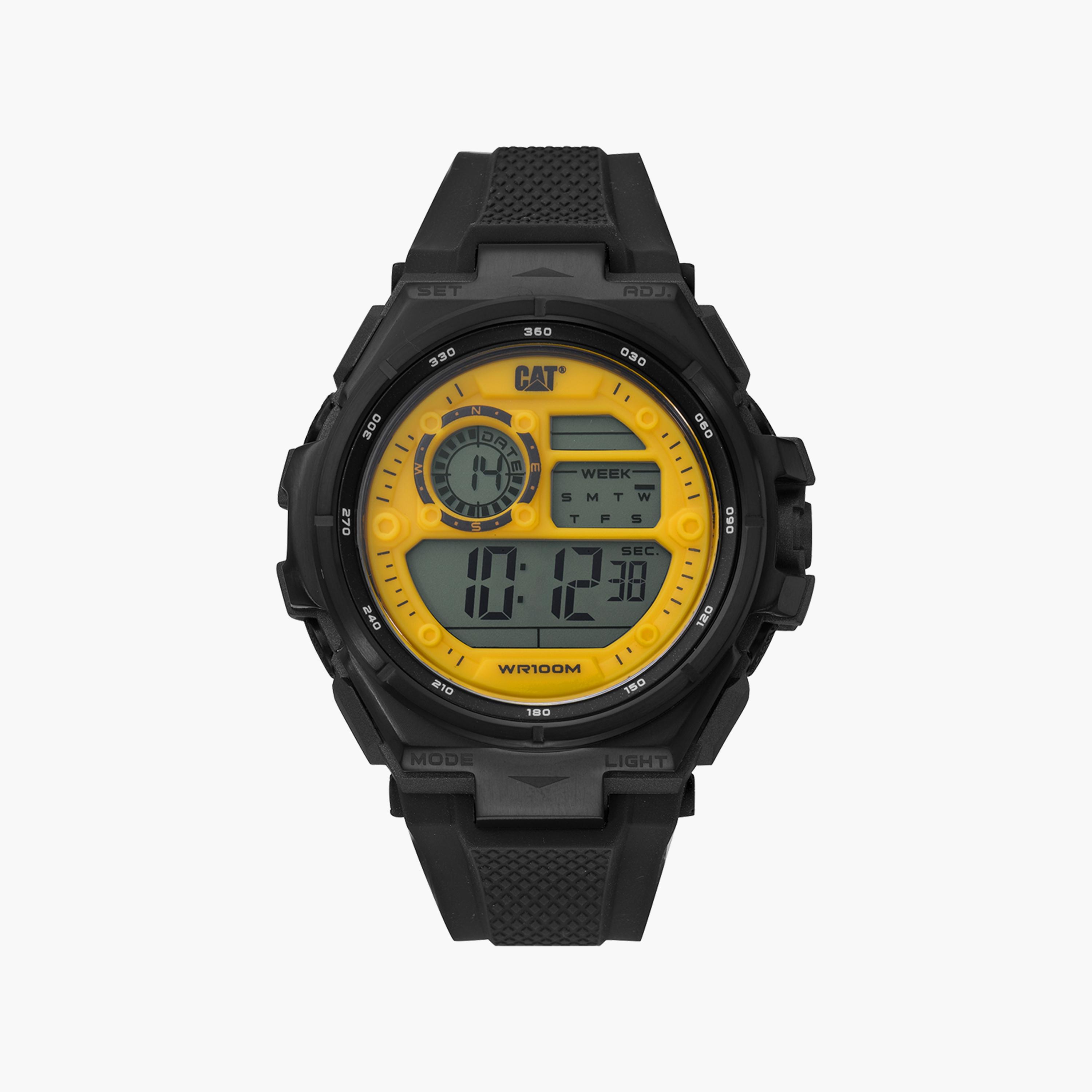 ساعة رقمية من كات للرجال مع 52 مم بلون اسود مع سيليكون | OD16721741-men-watchesandjewellery-watches-image-1
