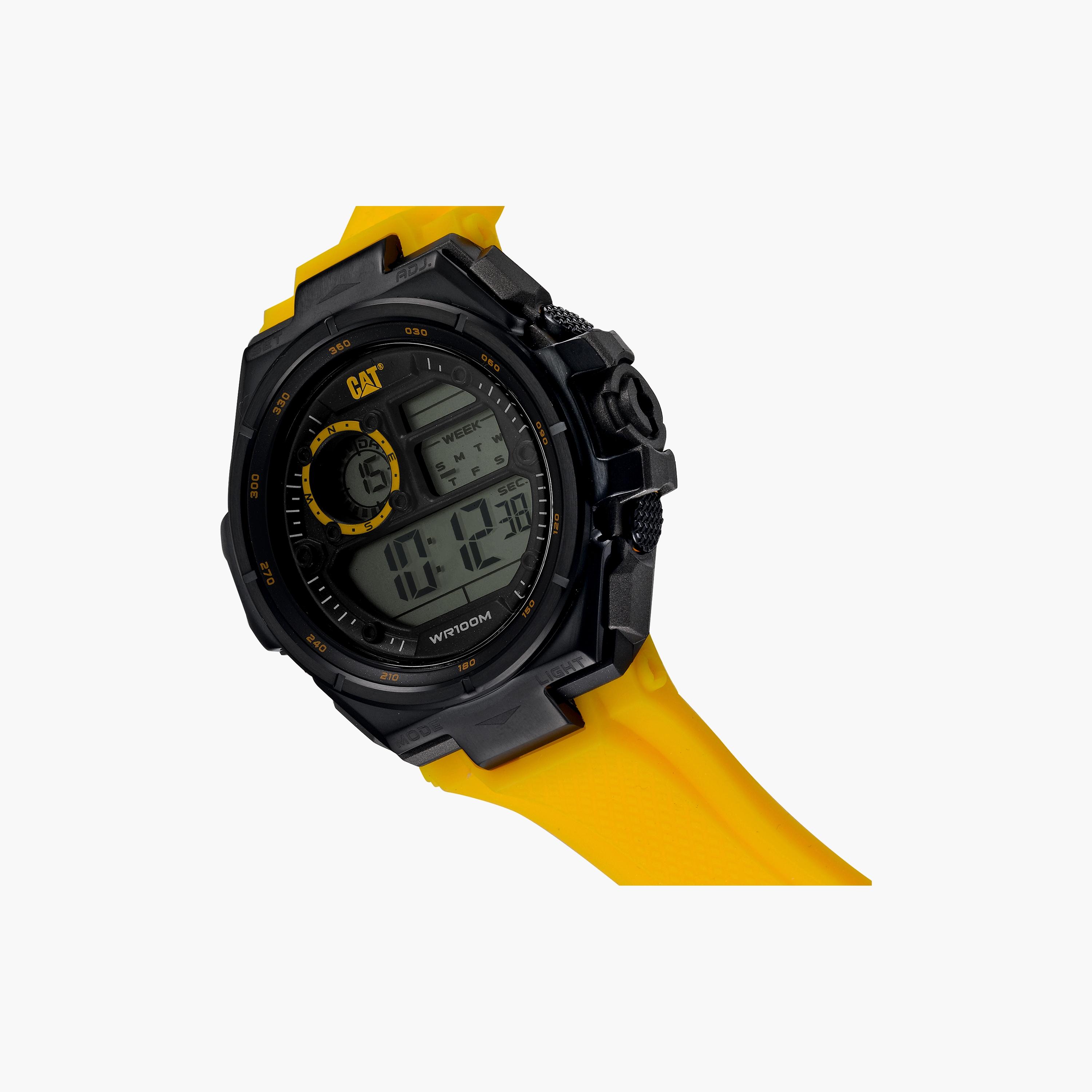 ساعة رقمية من كات للرجال مع 52 مم بلون اصفر مع سيليكون | OD16727147-men-watchesandjewellery-watches-image-2