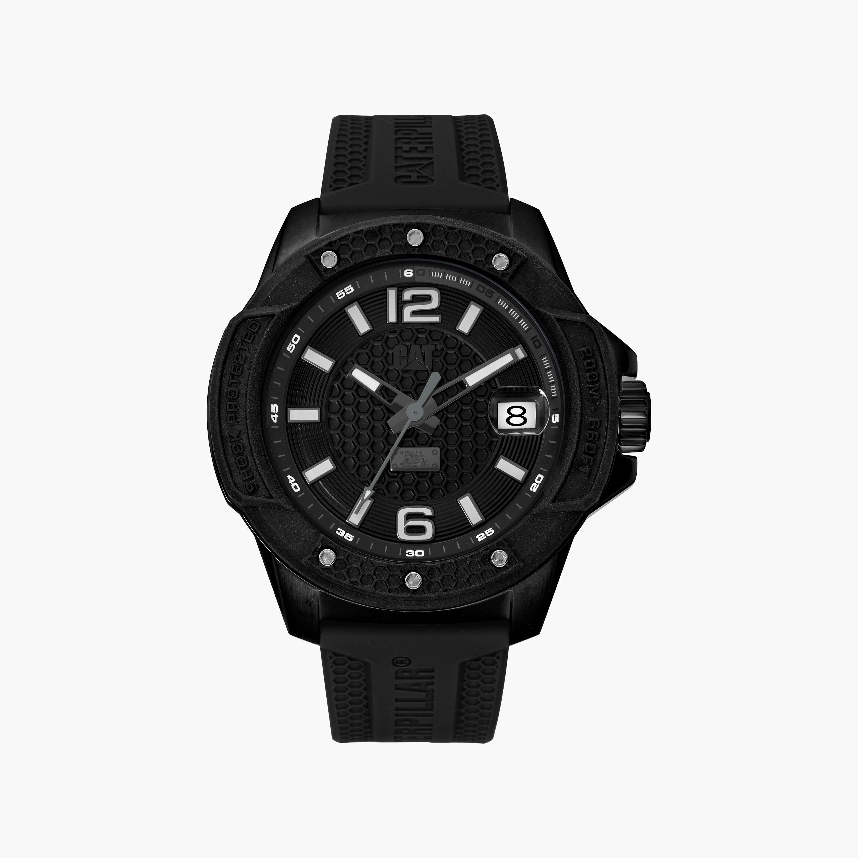 ساعة انالوج من كات للرجال مع 44 مم بلون اسود مع البولي يوريثين | SJ15121131-men-watchesandjewellery-watches-image-1