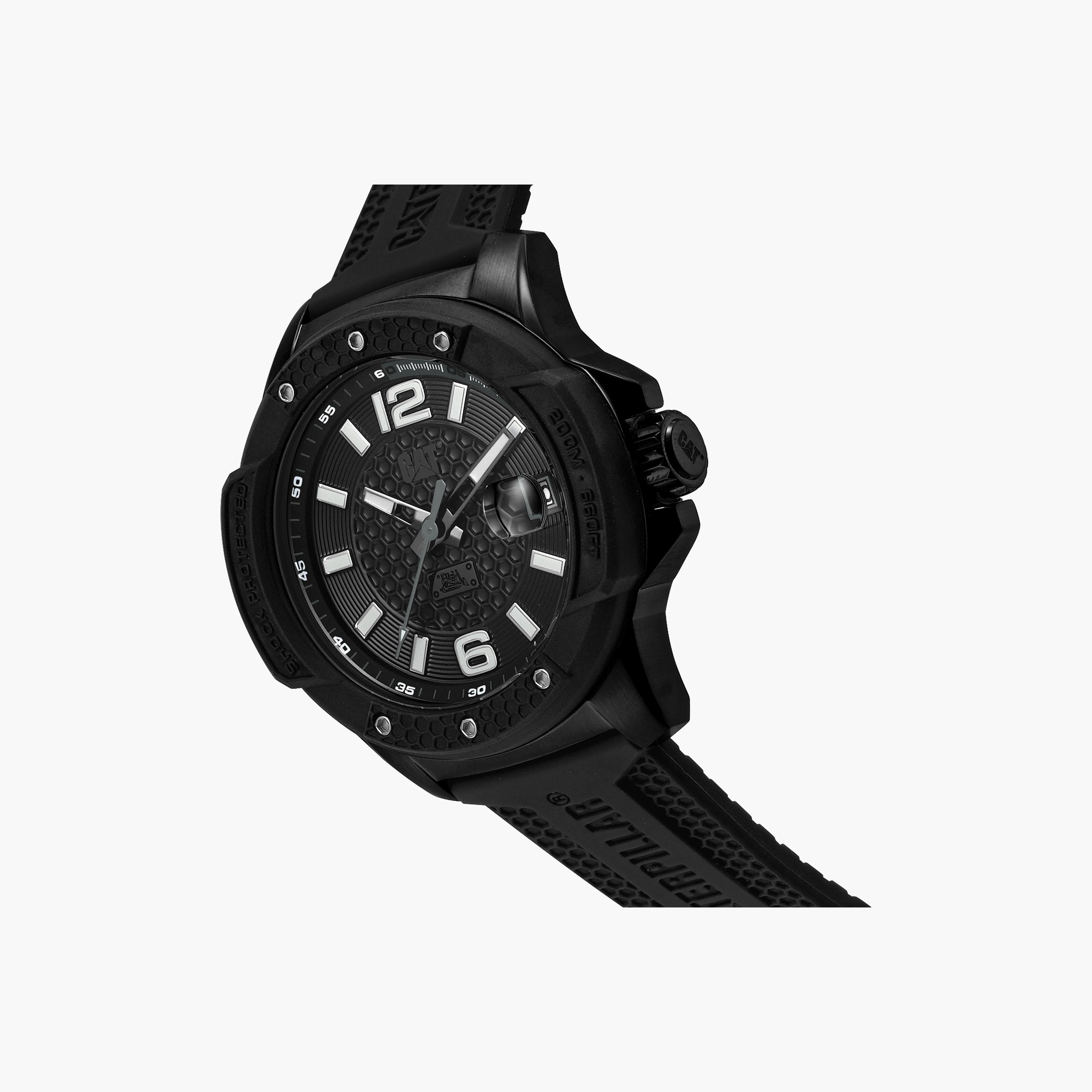 ساعة انالوج من كات للرجال مع 44 مم بلون اسود مع البولي يوريثين | SJ15121131-men-watchesandjewellery-watches-image-2