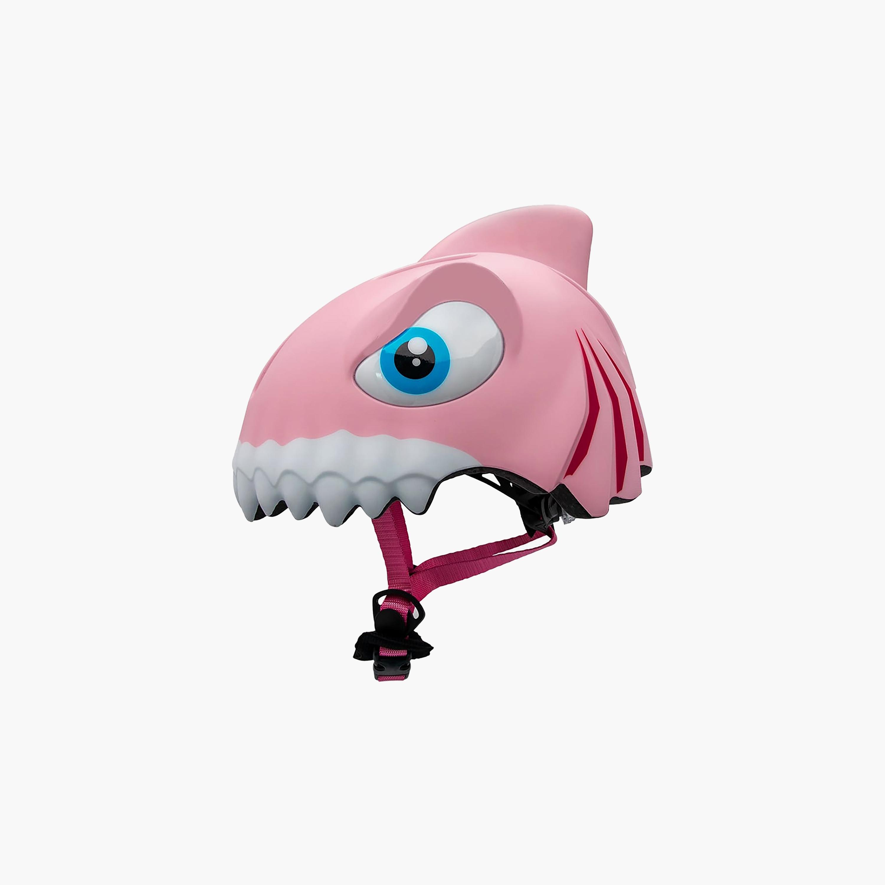 Crazy Safety Adjustable Bicycle Helmet - Shark - Pink-toys-outdoor-bikesandrideons-bikesafetyaccessories-image-1