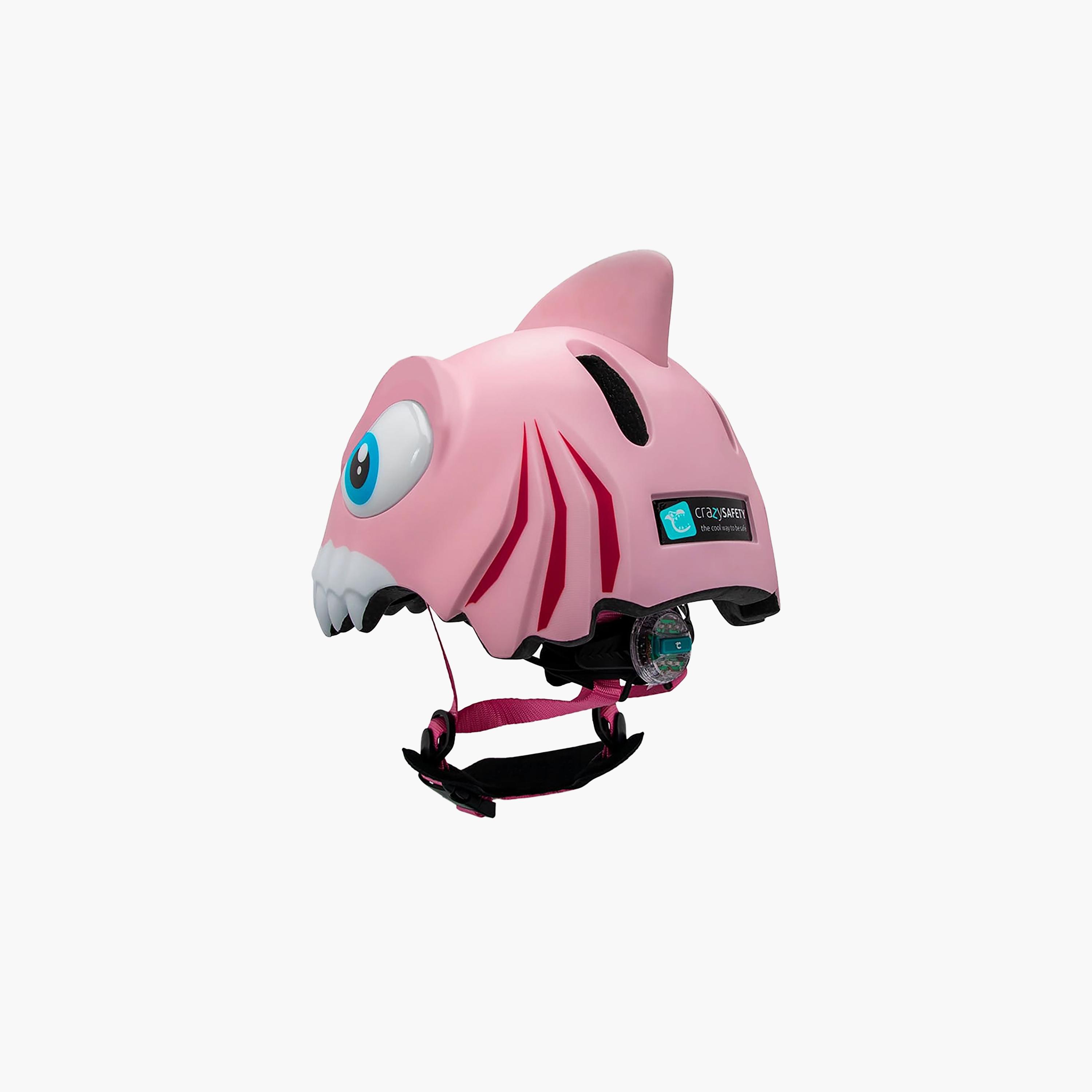 Crazy Safety Adjustable Bicycle Helmet - Shark - Pink-toys-outdoor-bikesandrideons-bikesafetyaccessories-image-5