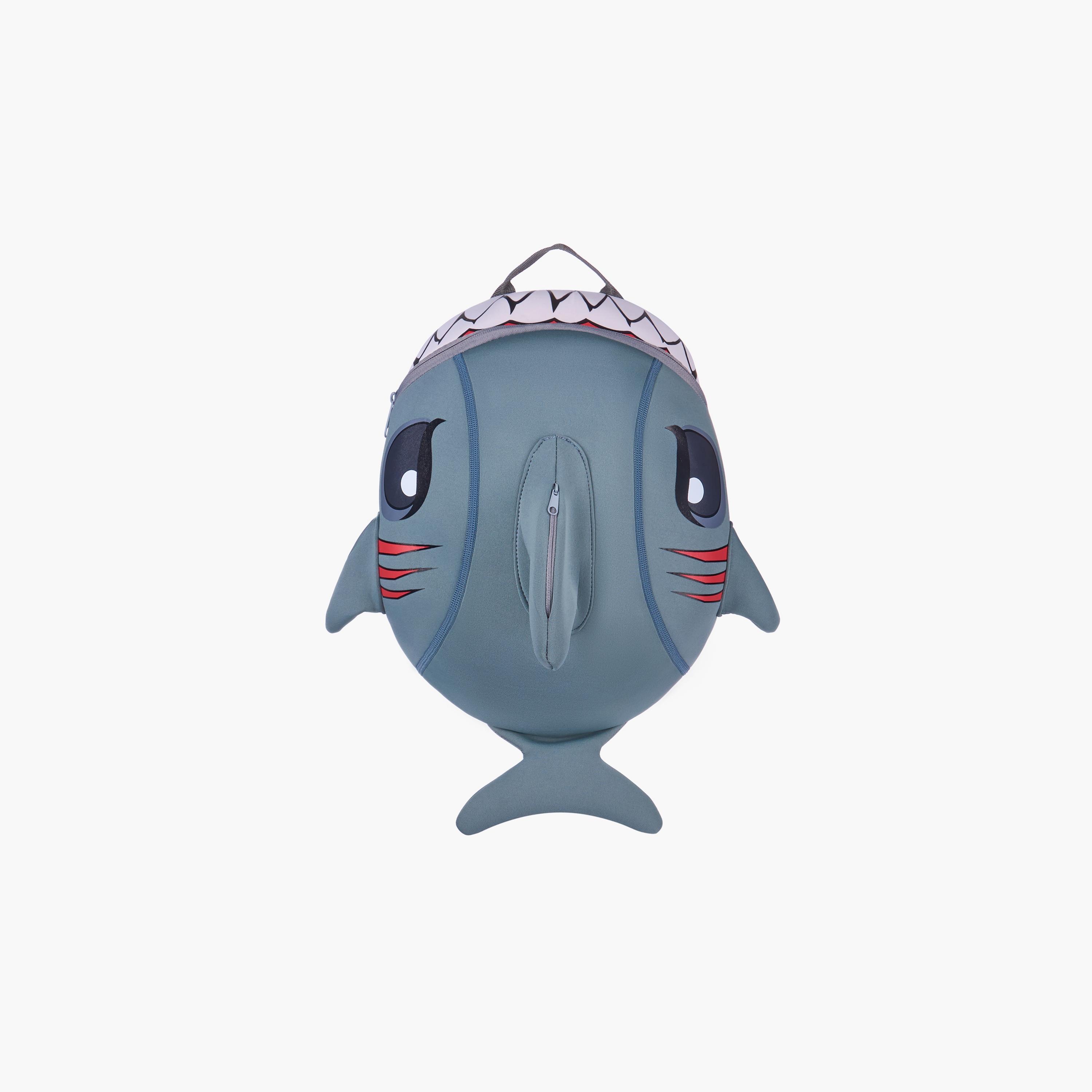Crazy Safety Shark Shaped Nursery Backpack - Grey-school-bagsandbackpacks-backpacks-image-1