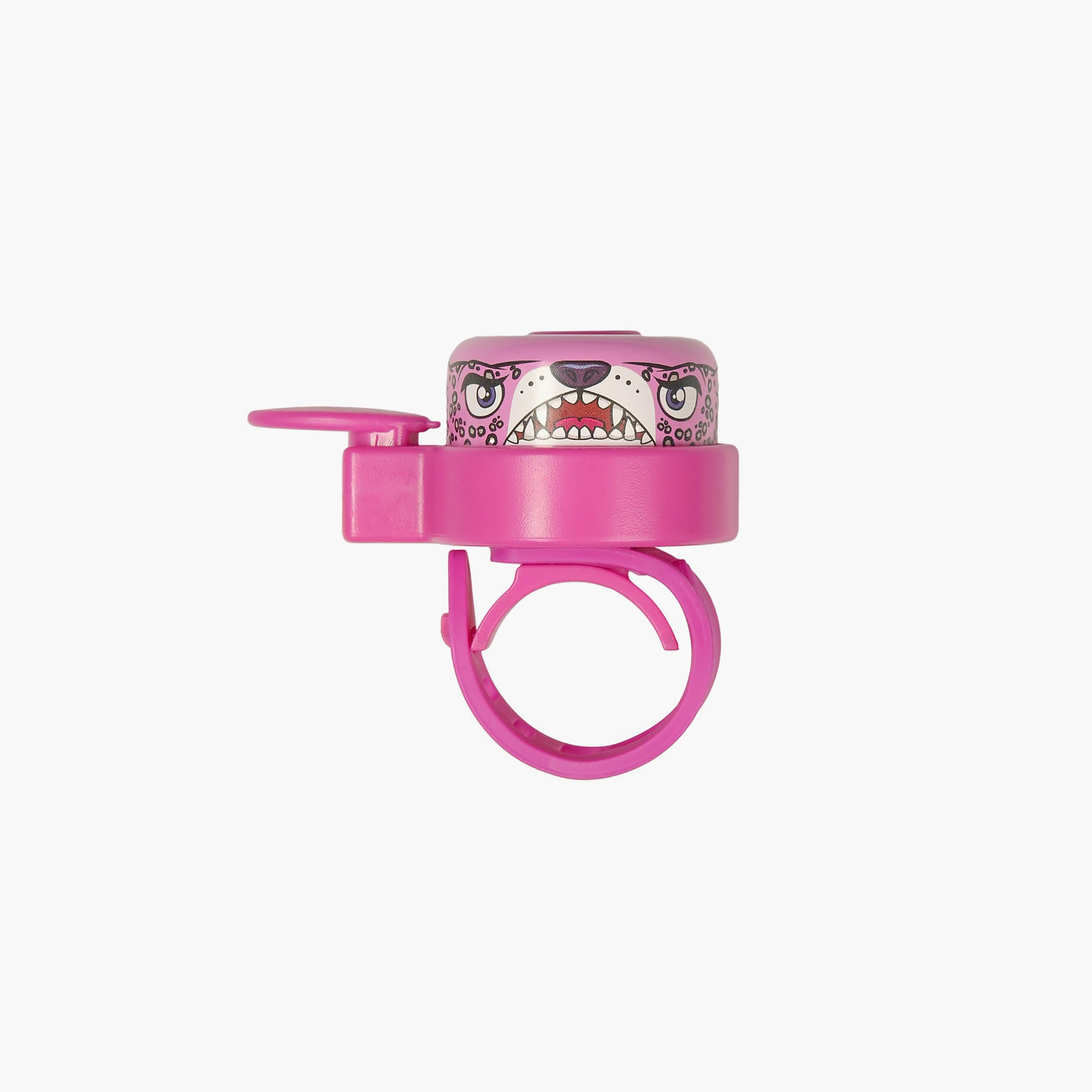 Crazy Safety Bicycle Bell - Leopard - Pink-toys-outdoor-bikesandrideons-bikesafetyaccessories-image-1