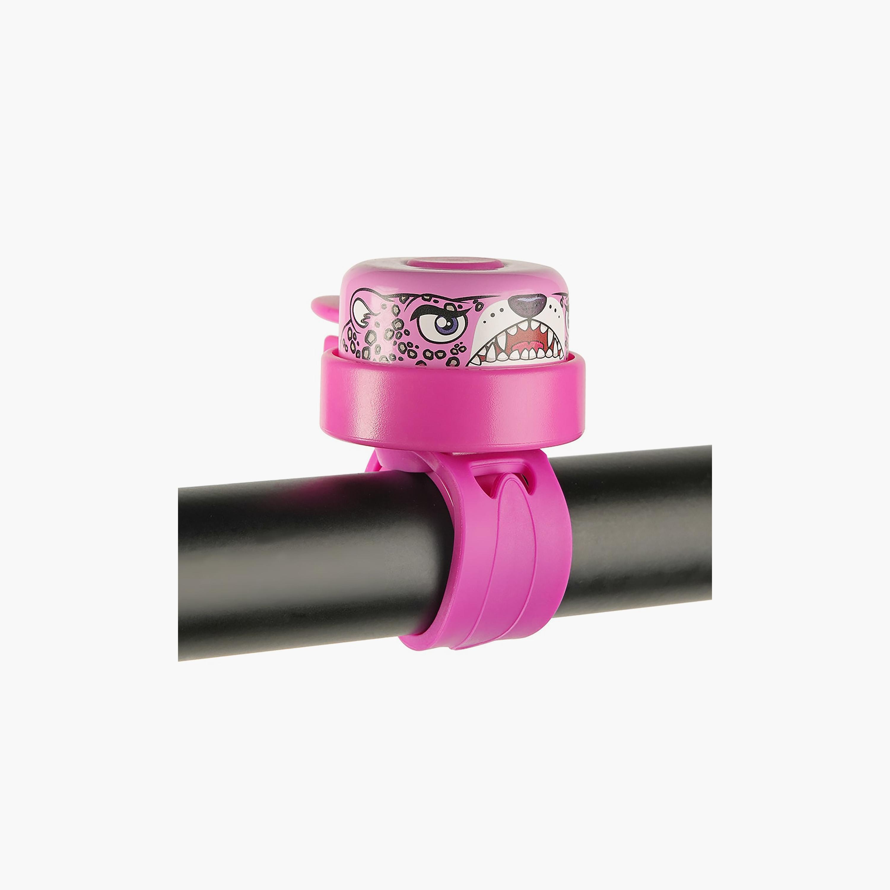 Crazy Safety Bicycle Bell - Leopard - Pink-toys-outdoor-bikesandrideons-bikesafetyaccessories-image-2