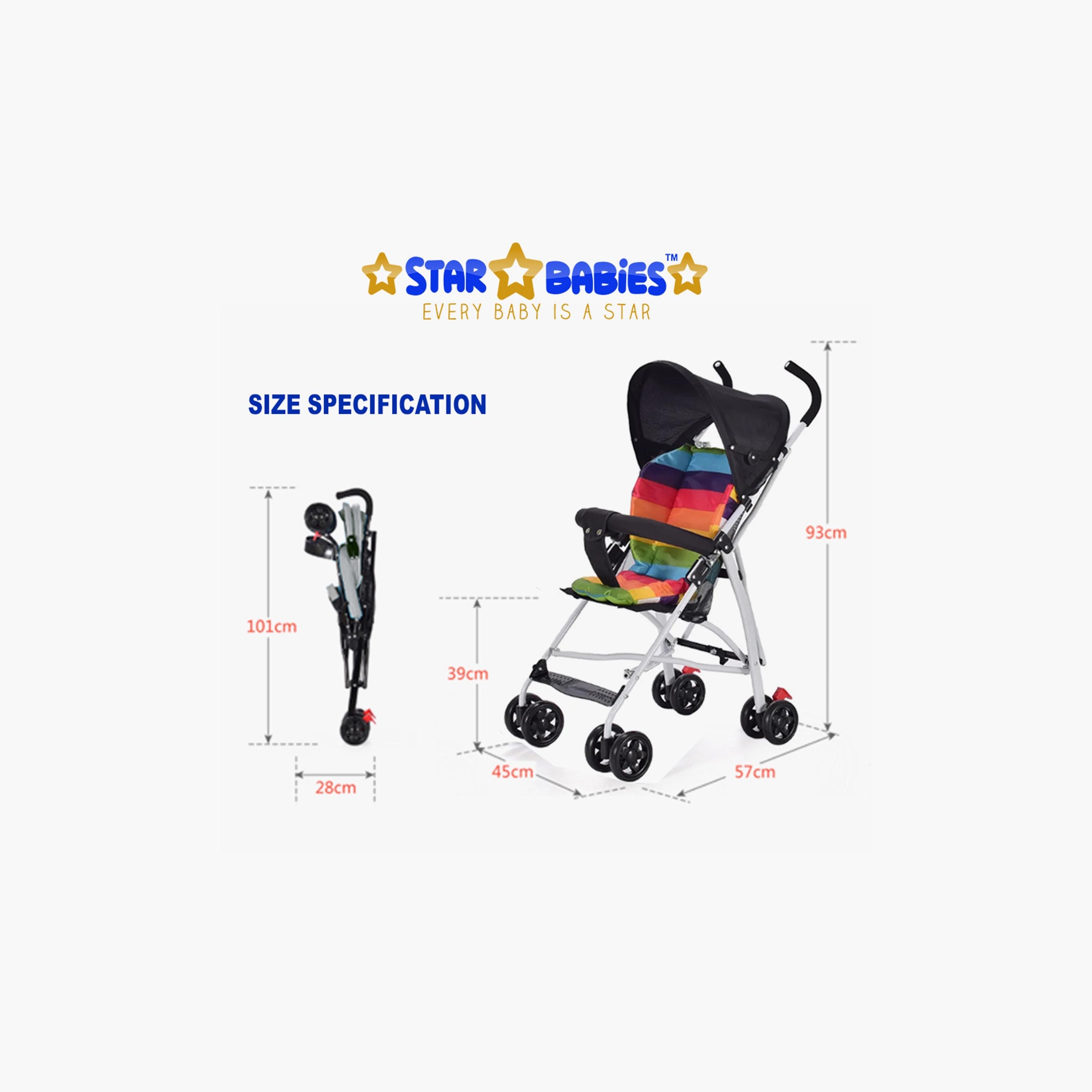 Buy Star Babies Lightweight Foldable Portable Buggy Stroller 0 4 Years Online Babyshop UAE