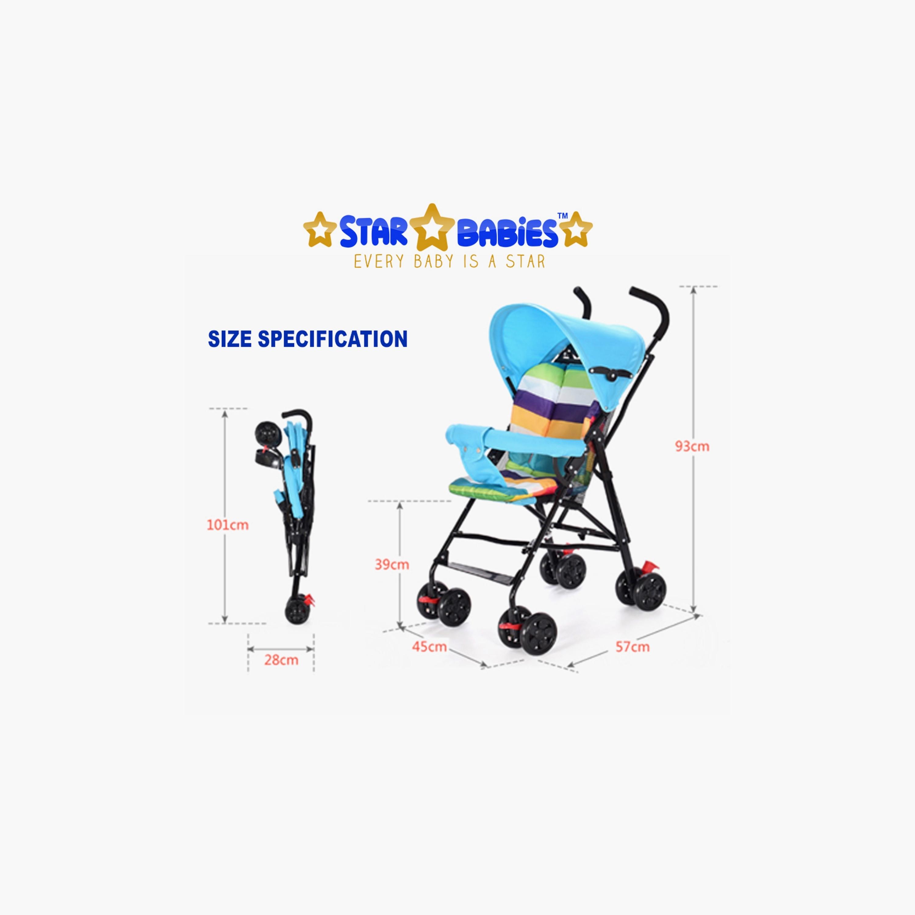 Star Babies Lightweight Foldable Portable Buggy Stroller 0 4 Years