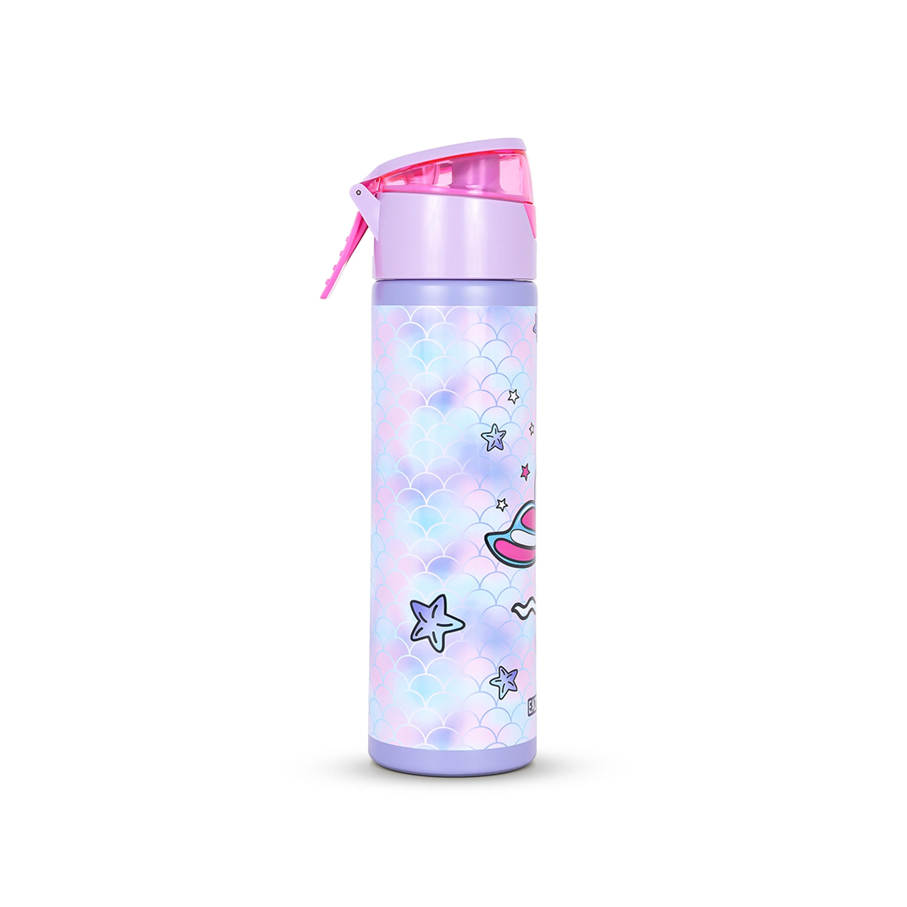 Eazy Kids Set of 5 Mermaid Printed Trolley School Bag Set - Purple - 18 Inch-school-bagsandbackpacks-sets-image-3