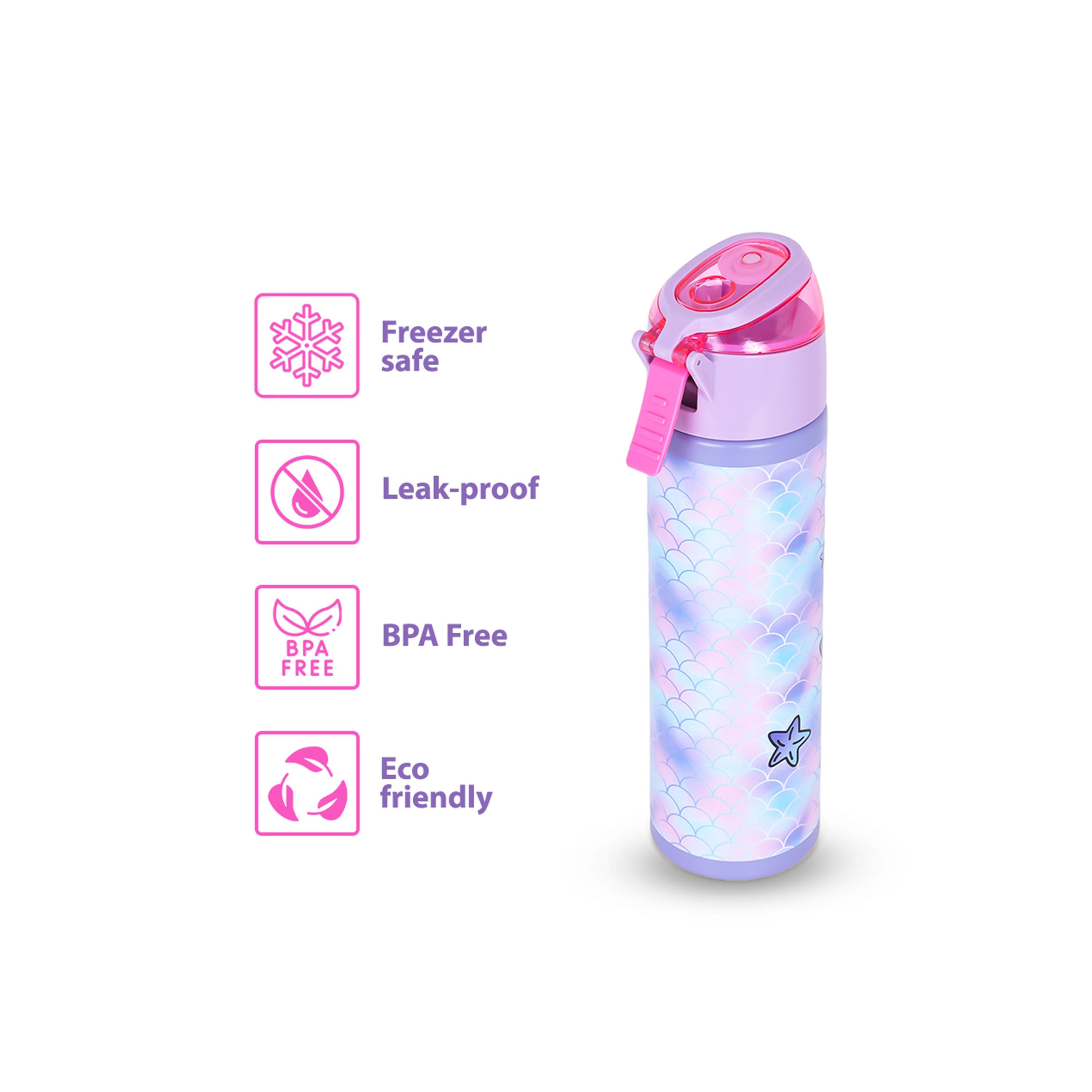 Eazy Kids Set of 5 Mermaid Printed Trolley School Bag Set - Purple - 18 Inch-school-bagsandbackpacks-sets-image-6