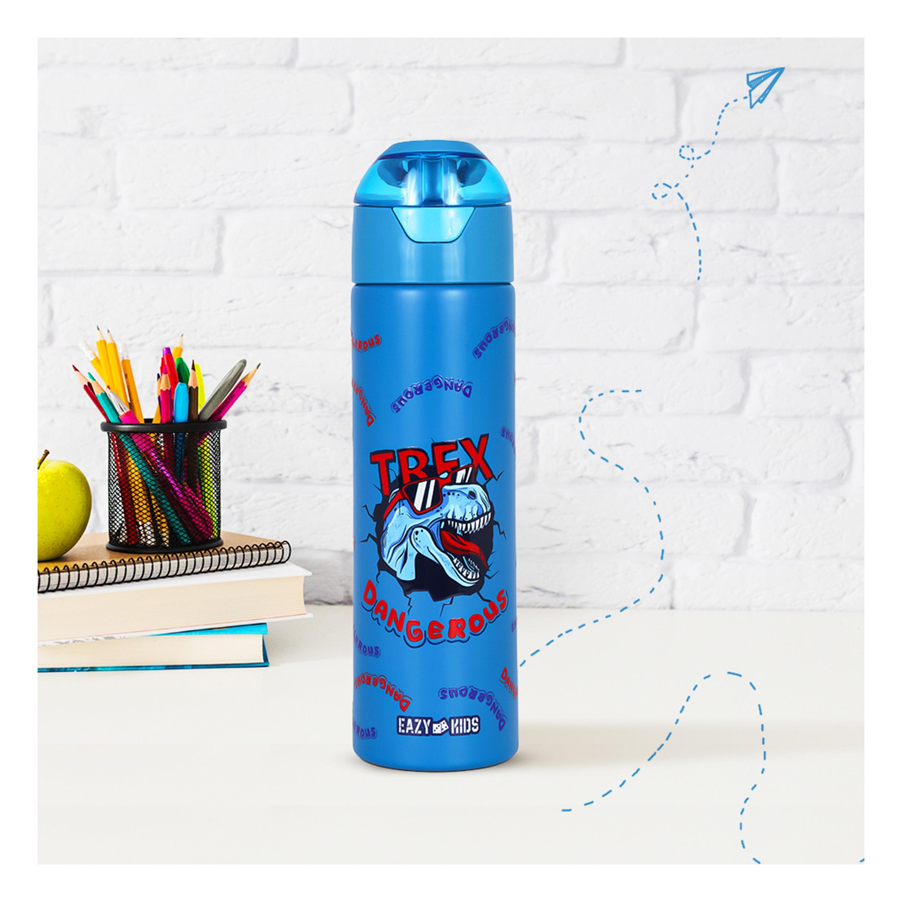 Eazy Kids Set of 5 T-Rex Dinosaur Printed Trolley School Bag Set - Blue - 18 Inch-school-bagsandbackpacks-sets-image-14