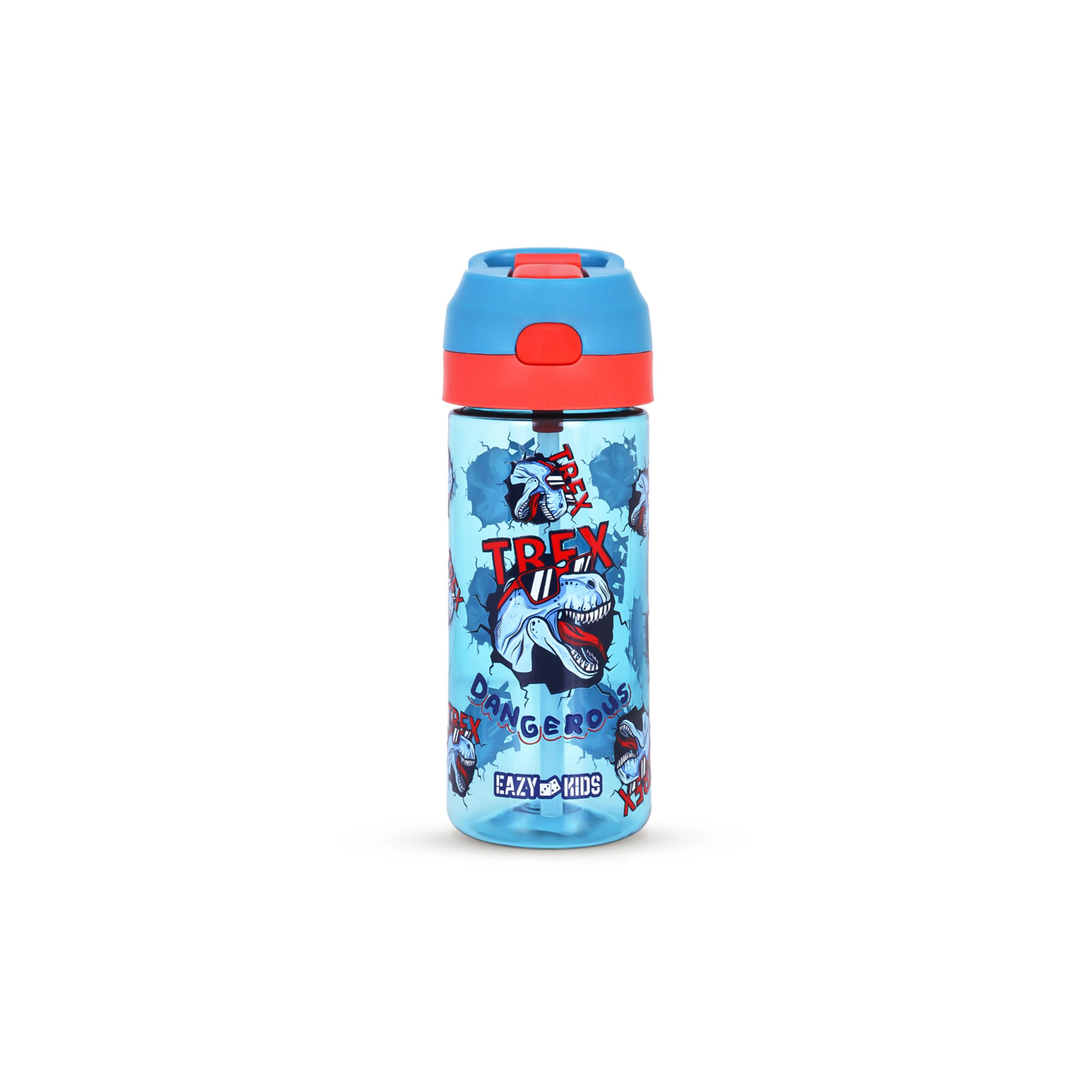 Eazy Kids Set of 5 T-Rex Dinosaur Printed Trolley School Bag Set - Blue - 18 Inch-school-bagsandbackpacks-sets-image-5