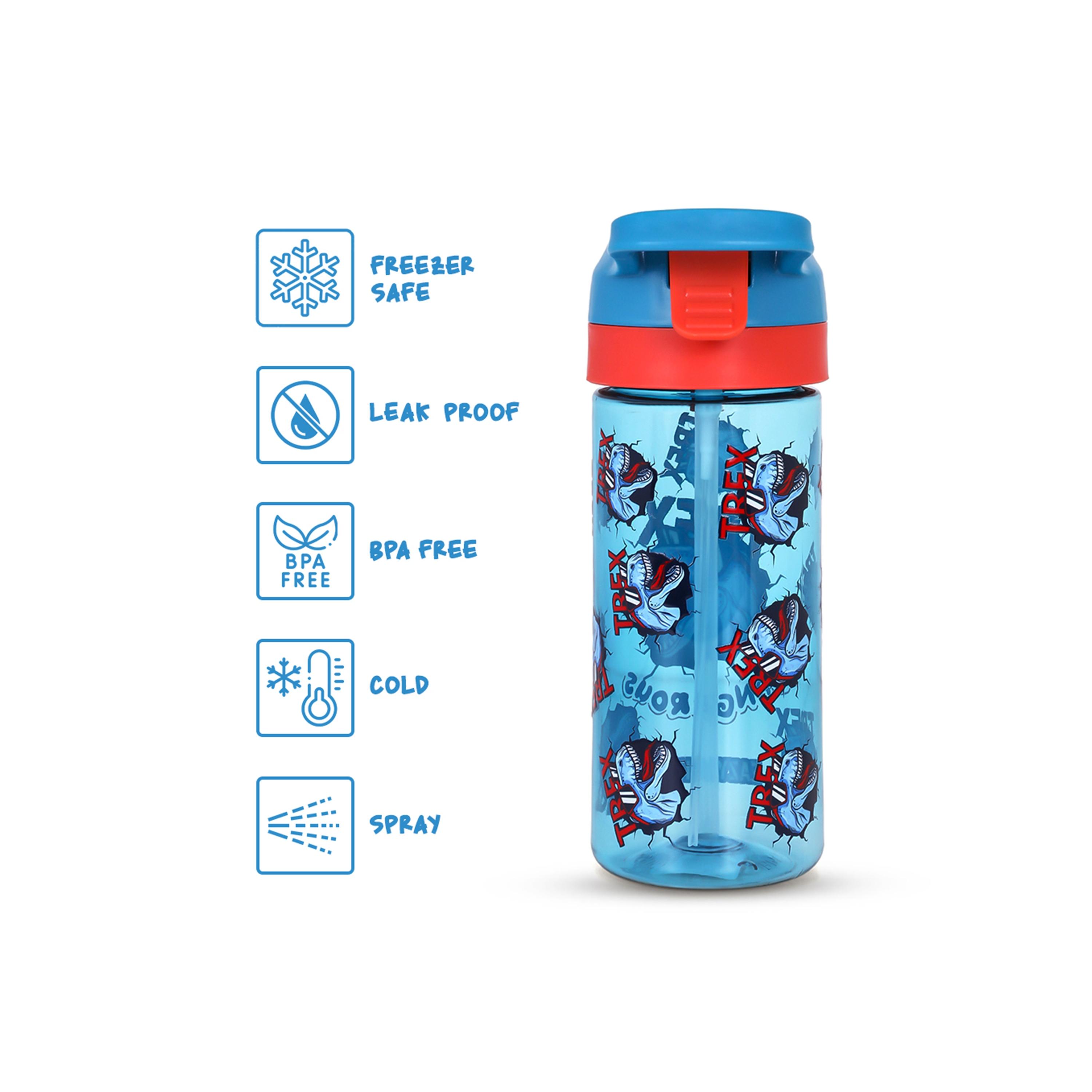 Eazy Kids Set of 5 T-Rex Dinosaur Printed Trolley School Bag Set - Blue - 18 Inch-school-bagsandbackpacks-sets-image-8