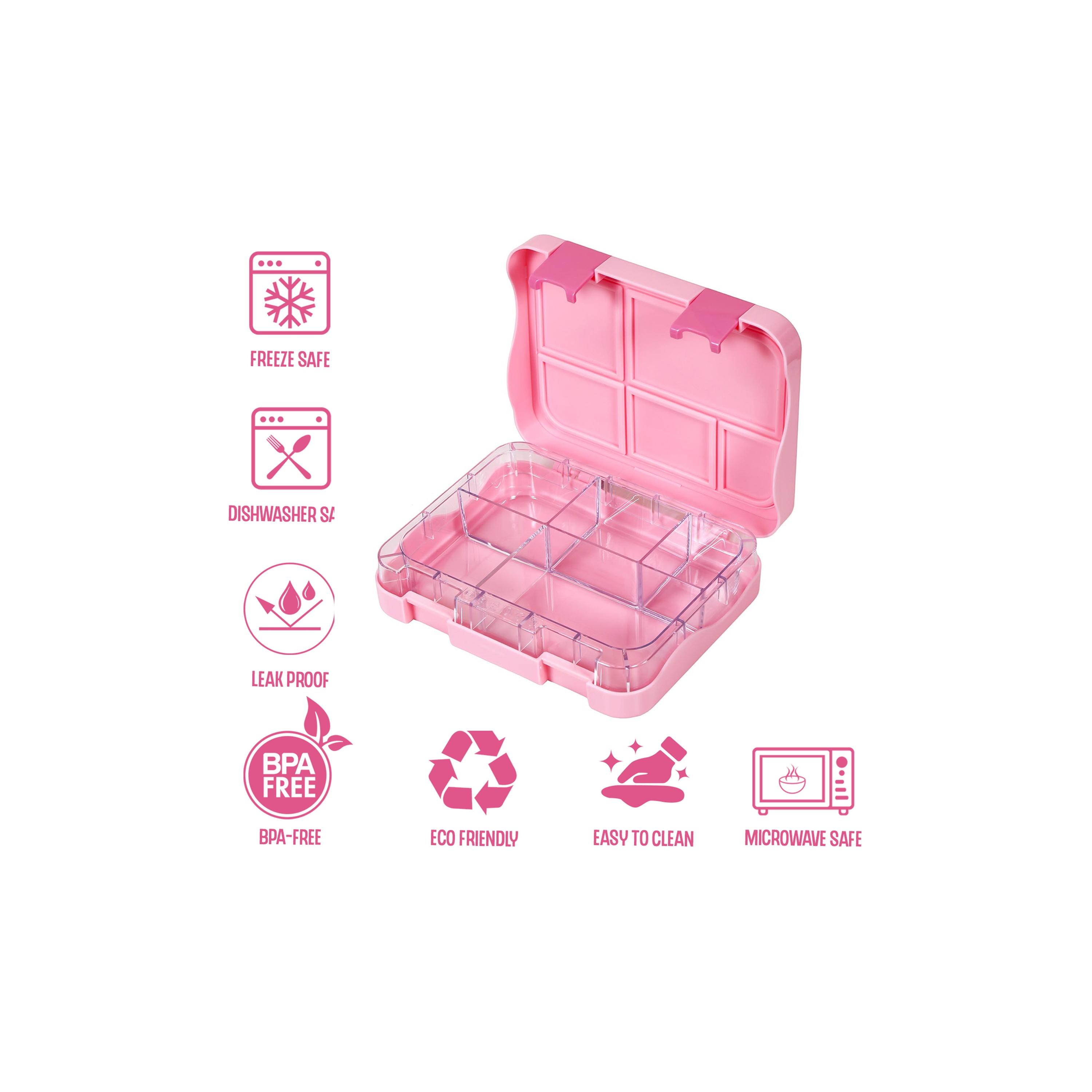 مجموعة صندوق غداء بينتو قابل للتحويل 5 و4 من إيزي كيدز- جيرل باور - وردي-school-lunchessentials-lunchboxes-image-15