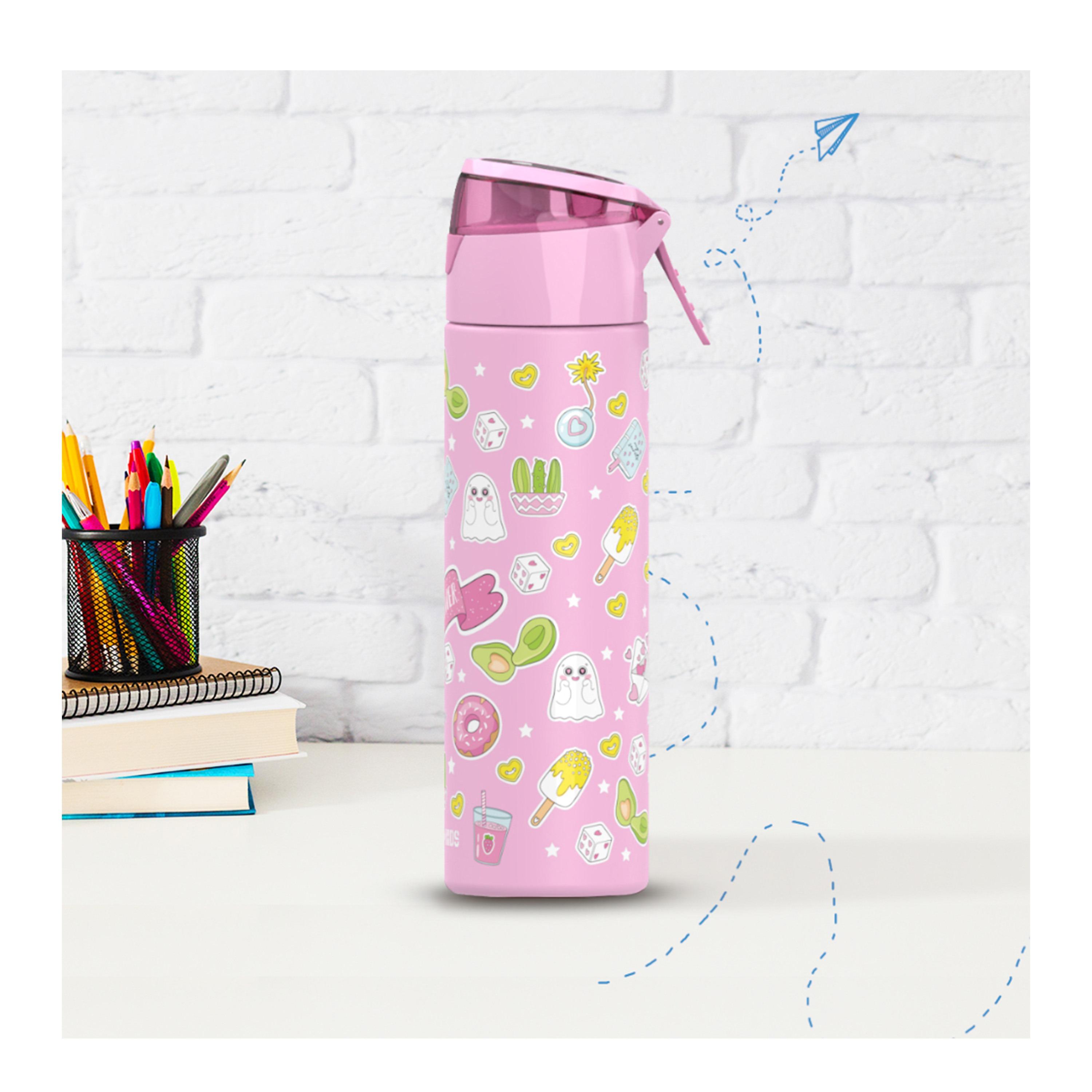 مجموعة صندوق غداء بينتو قابل للتحويل 5 و4 من إيزي كيدز- جيرل باور - وردي-school-lunchessentials-lunchboxes-image-9