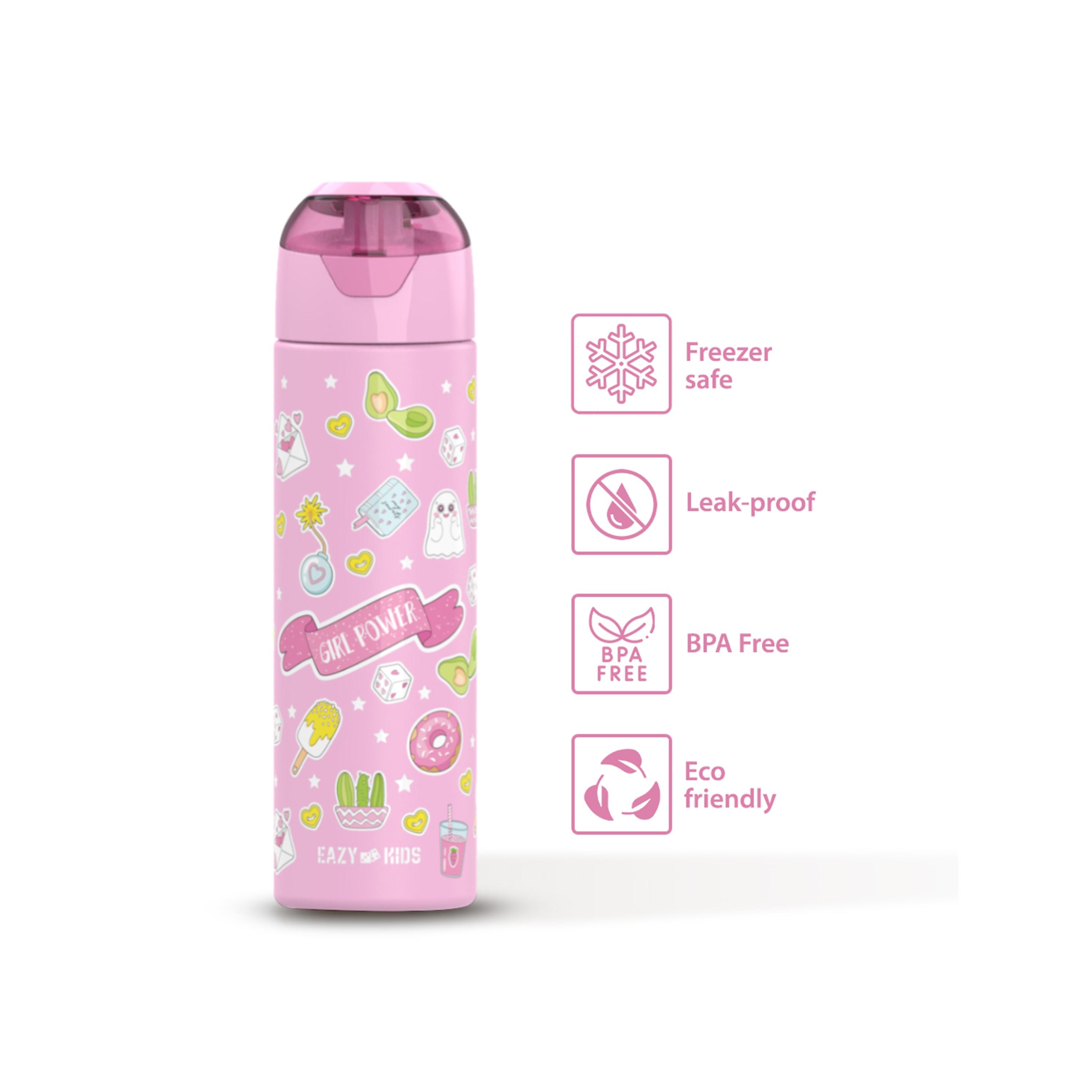Eazy Kids Set of 5 Girl Things Printed School Bag Set - Pink - 18 Inch-school-bagsandbackpacks-sets-image-20