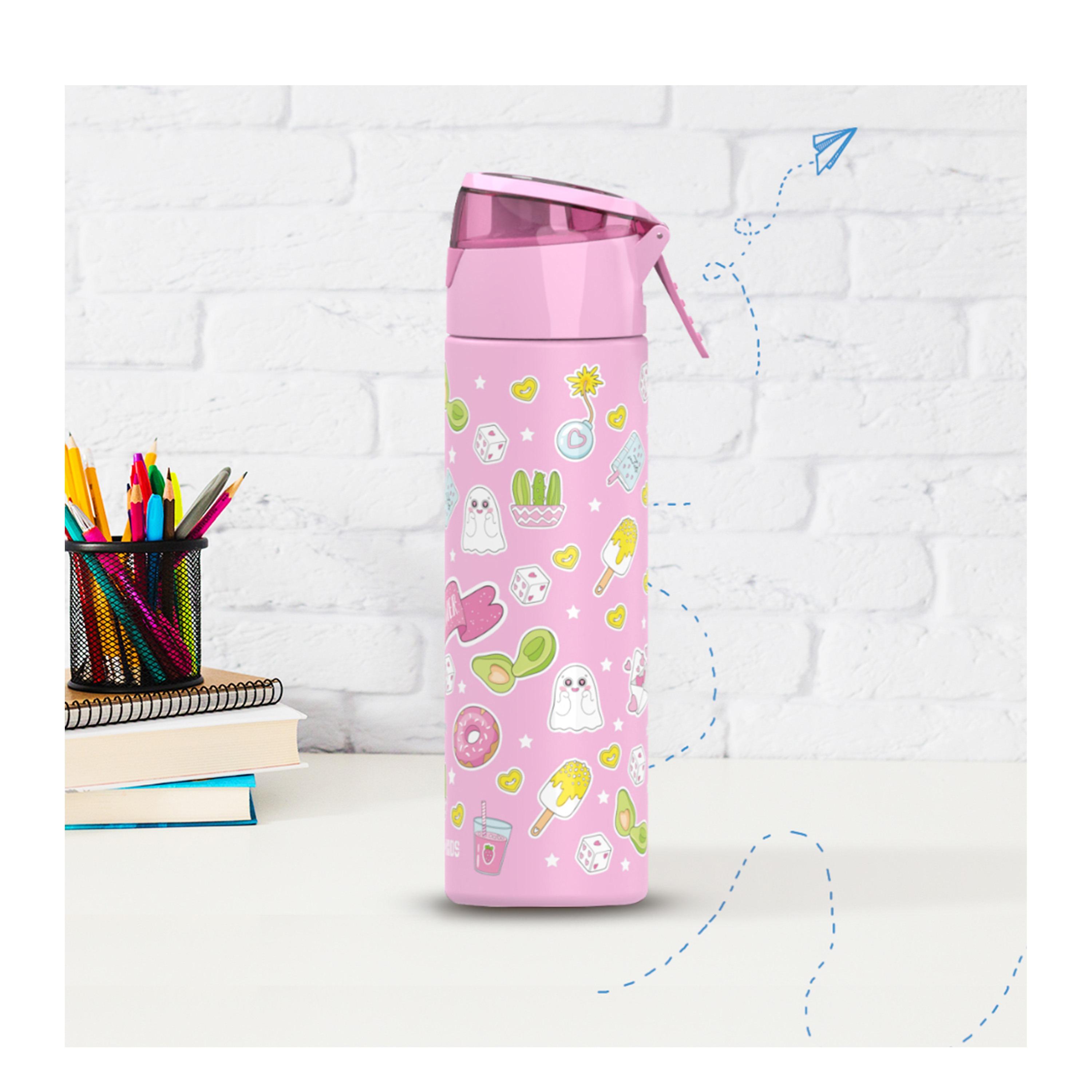 Eazy Kids Set of 5 Girl Things Printed School Bag Set - Pink - 18 Inch-school-bagsandbackpacks-sets-image-22