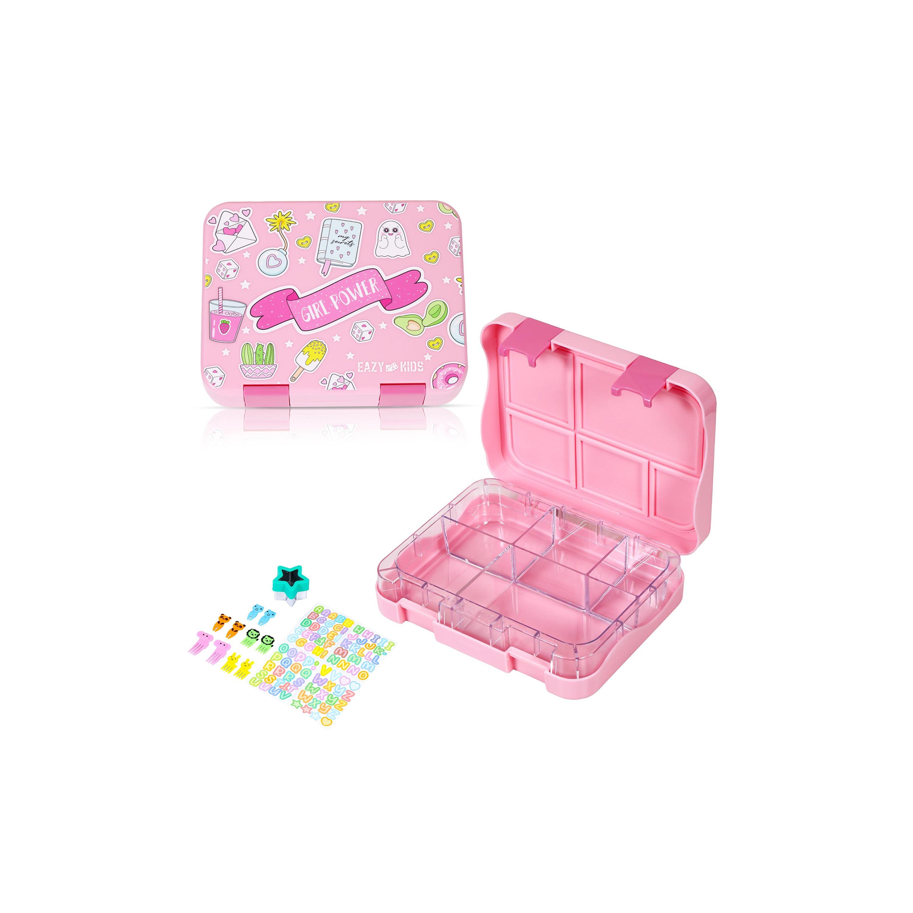 Eazy Kids Set of 5 Girl Things Printed School Bag Set - Pink - 18 Inch-school-bagsandbackpacks-sets-image-23