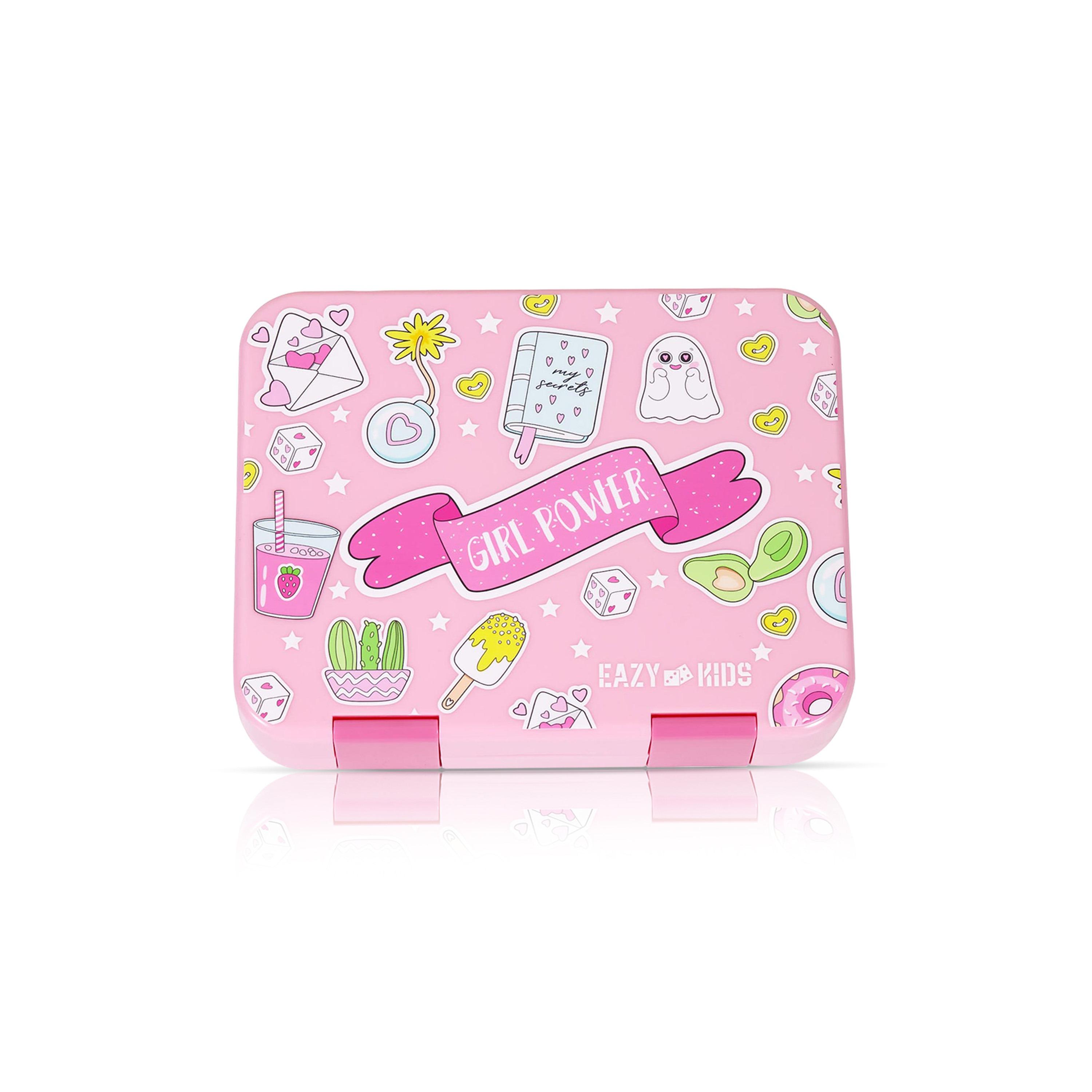 Eazy Kids Set of 5 Girl Things Printed School Bag Set - Pink - 18 Inch-school-bagsandbackpacks-sets-image-30