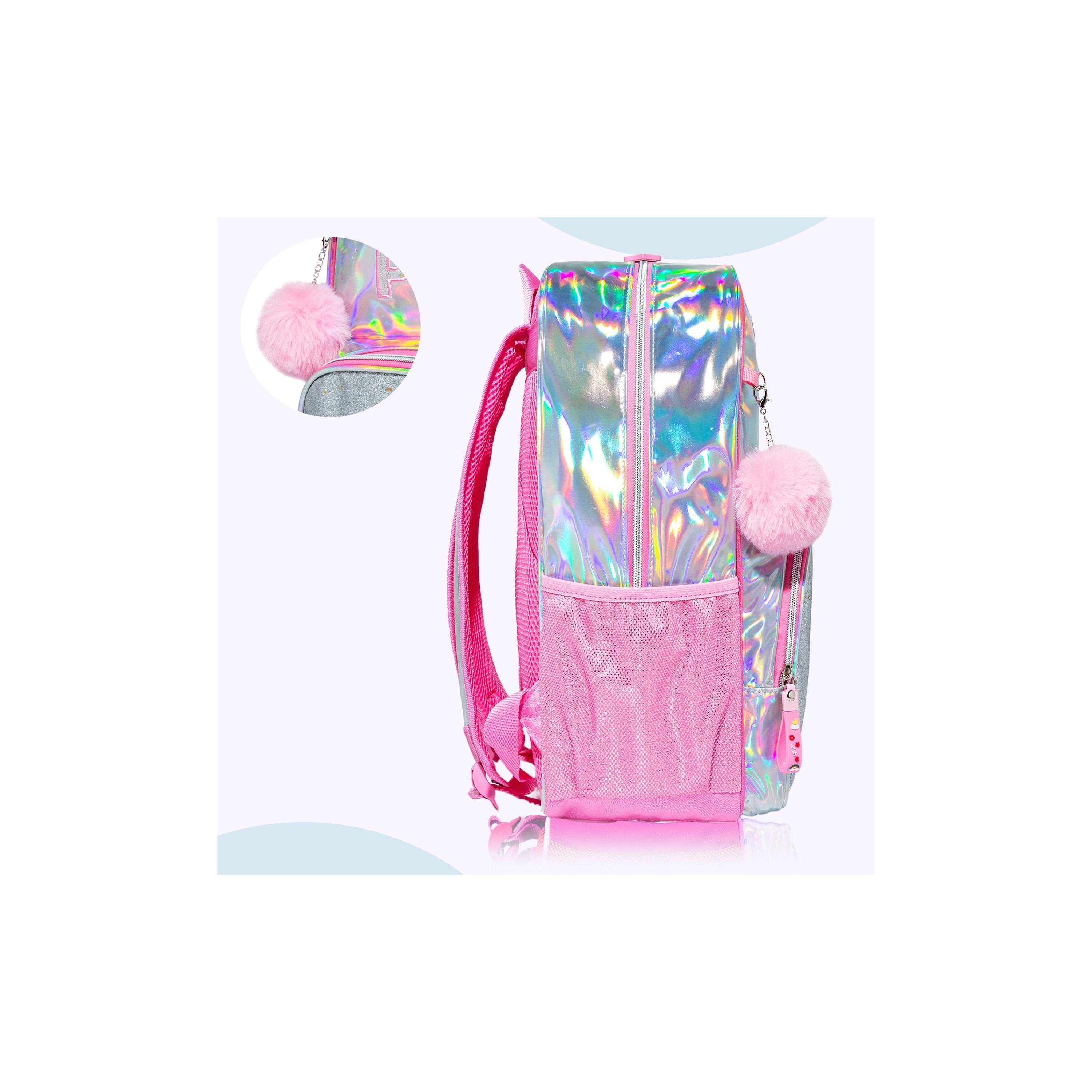 Eazy Kids Set of 5 Girl Things Printed School Bag Set - Pink - 18 Inch-school-bagsandbackpacks-sets-image-8
