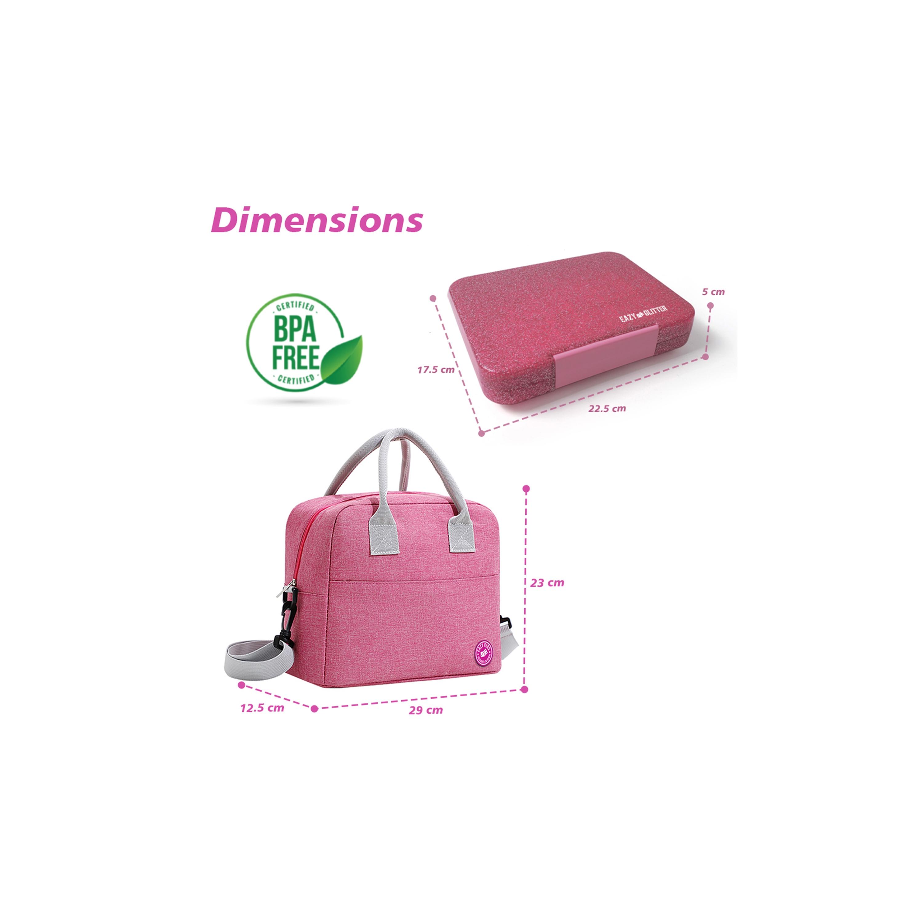 مجموعة صندوق غداء بينتو قابل للتحويل 6 و4 من إيزي كيدز - لامعة-school-lunchessentials-lunchboxes-image-2