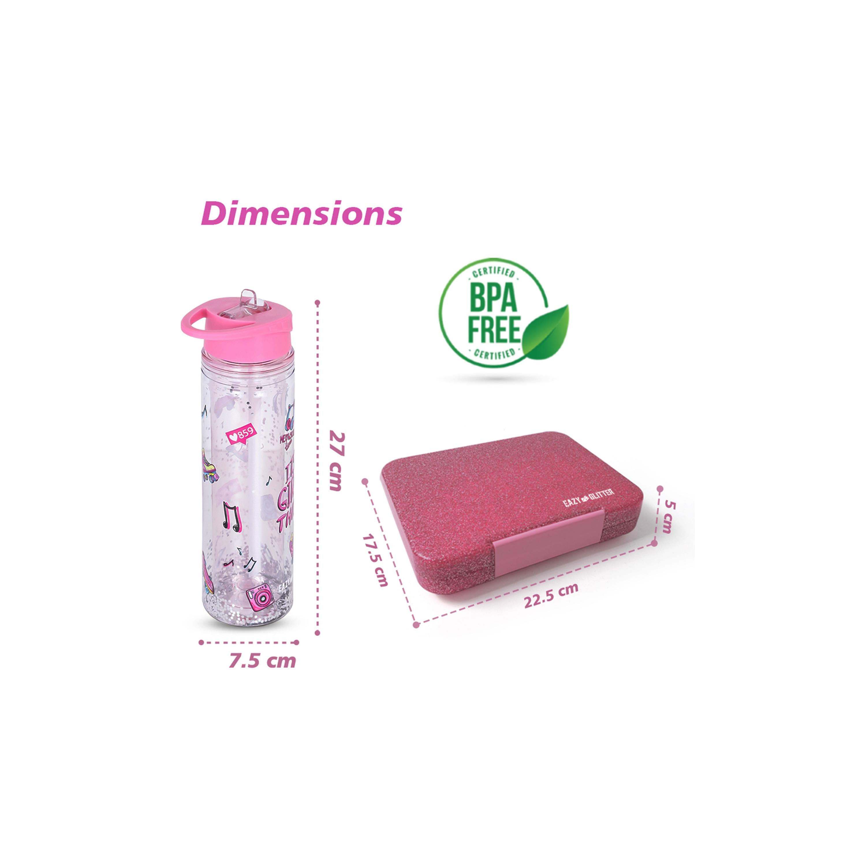 Eazy Kids 6 & 4 Convertible Bento Lunch Box Set - Glitter-school-lunchessentials-lunchboxes-image-5