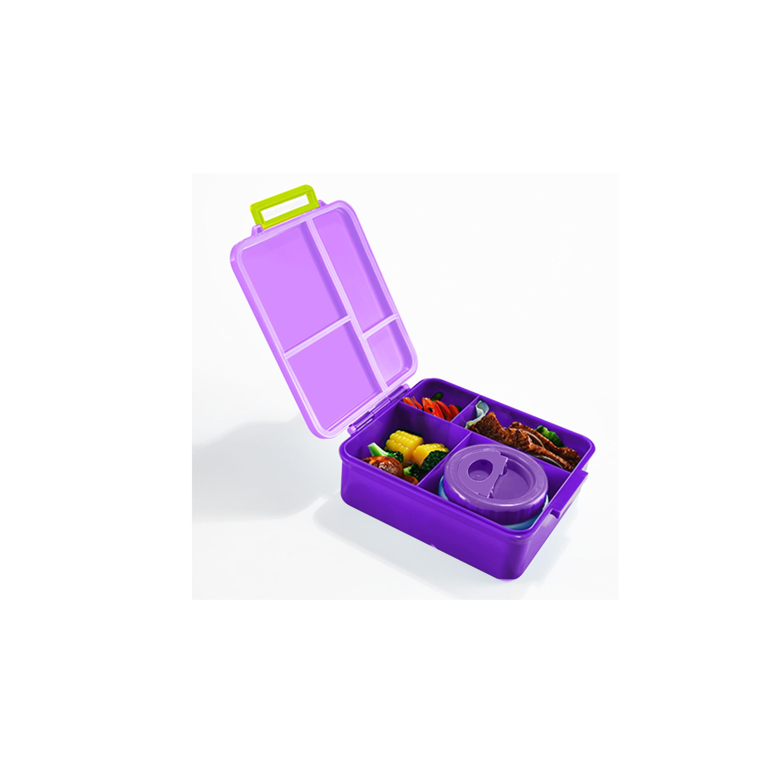 صندوق غداء بينتو جامبو مع حقيبة غداء وترمس وبرطمان غمس من إيزي كيدز-school-lunchessentials-lunchboxes-image-14