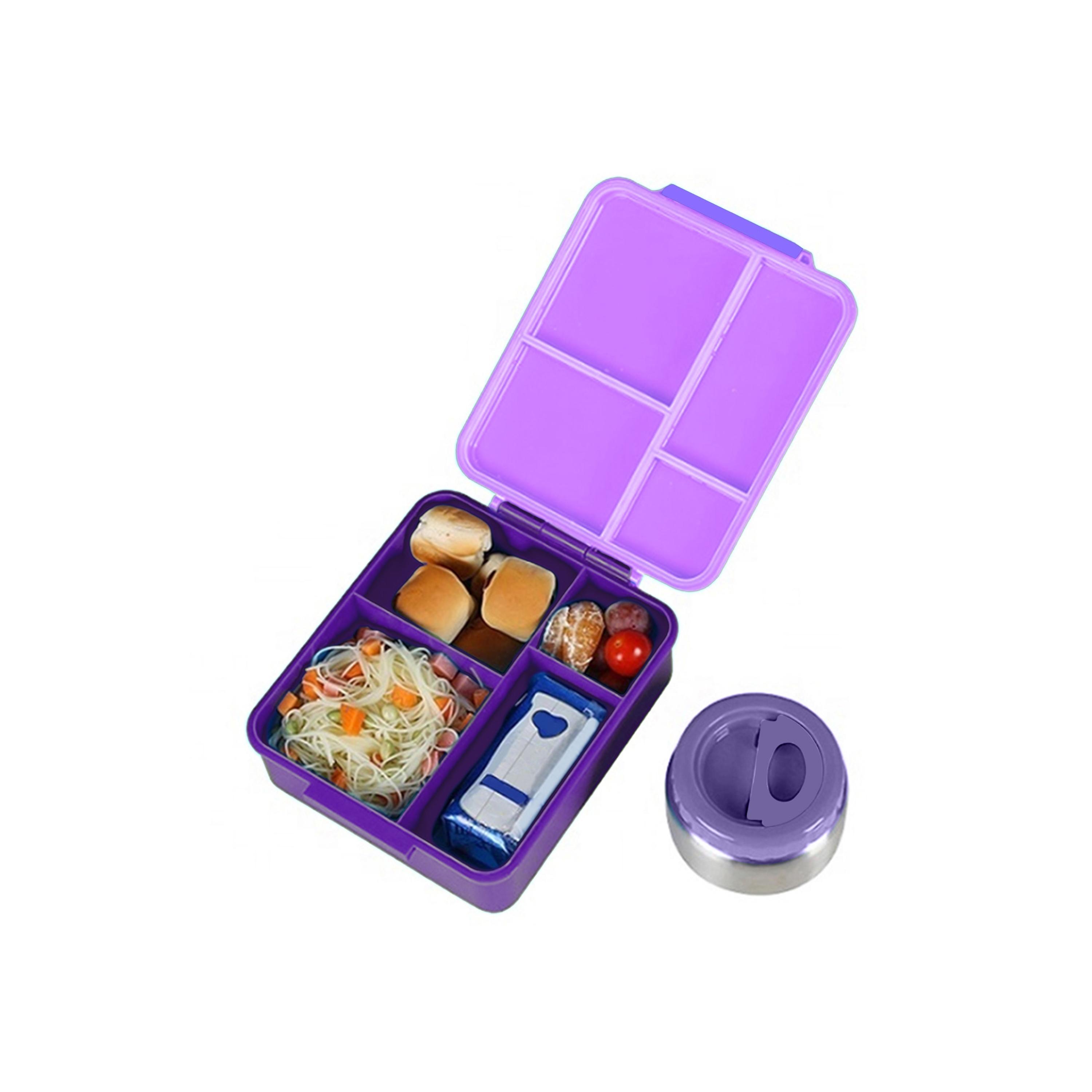 صندوق غداء بينتو جامبو مع حقيبة غداء وترمس وبرطمان غمس من إيزي كيدز-school-lunchessentials-lunchboxes-image-15