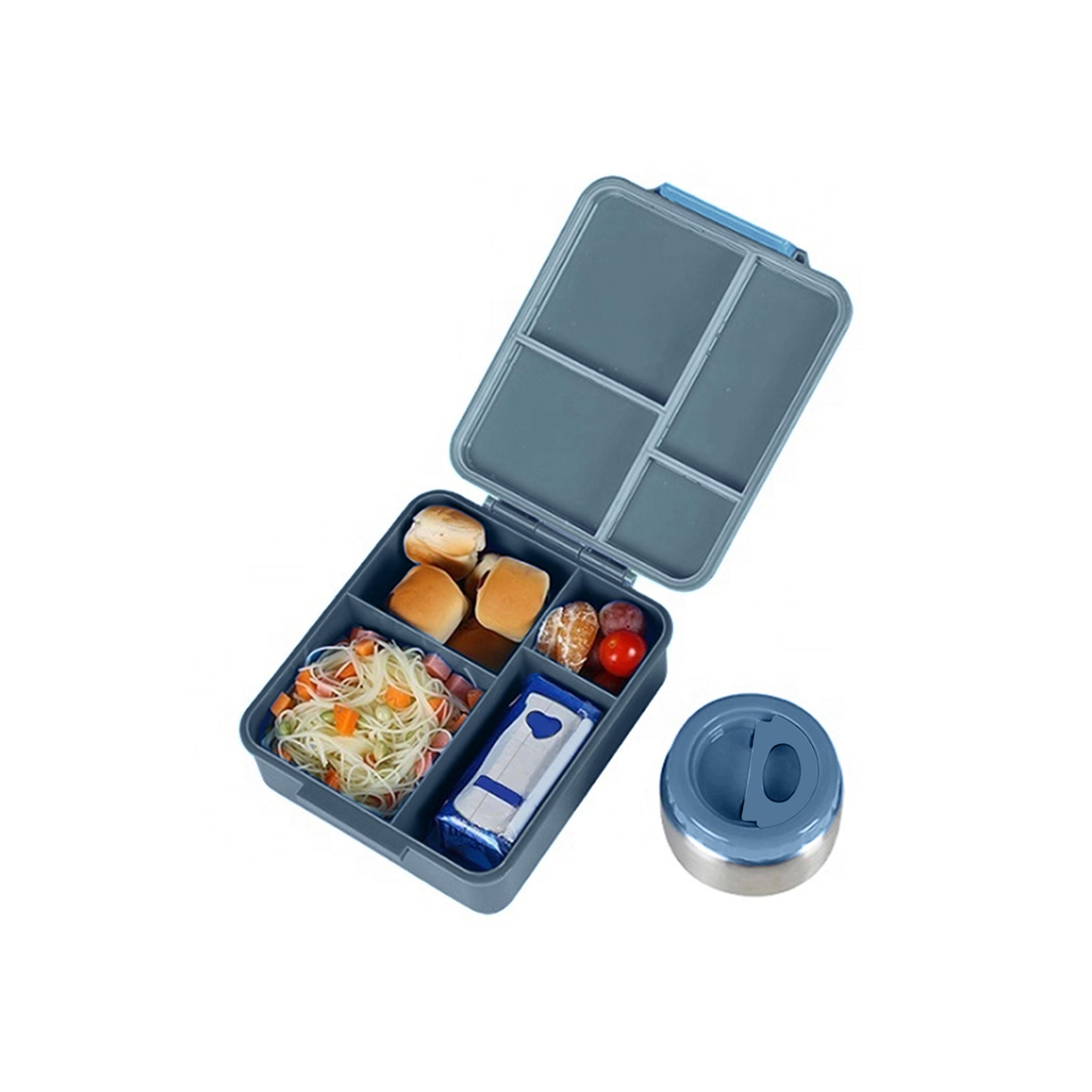 صندوق غداء بينتو جامبو مع حقيبة غداء وترمس وبرطمان غمس من إيزي كيدز-school-lunchessentials-lunchboxes-image-4