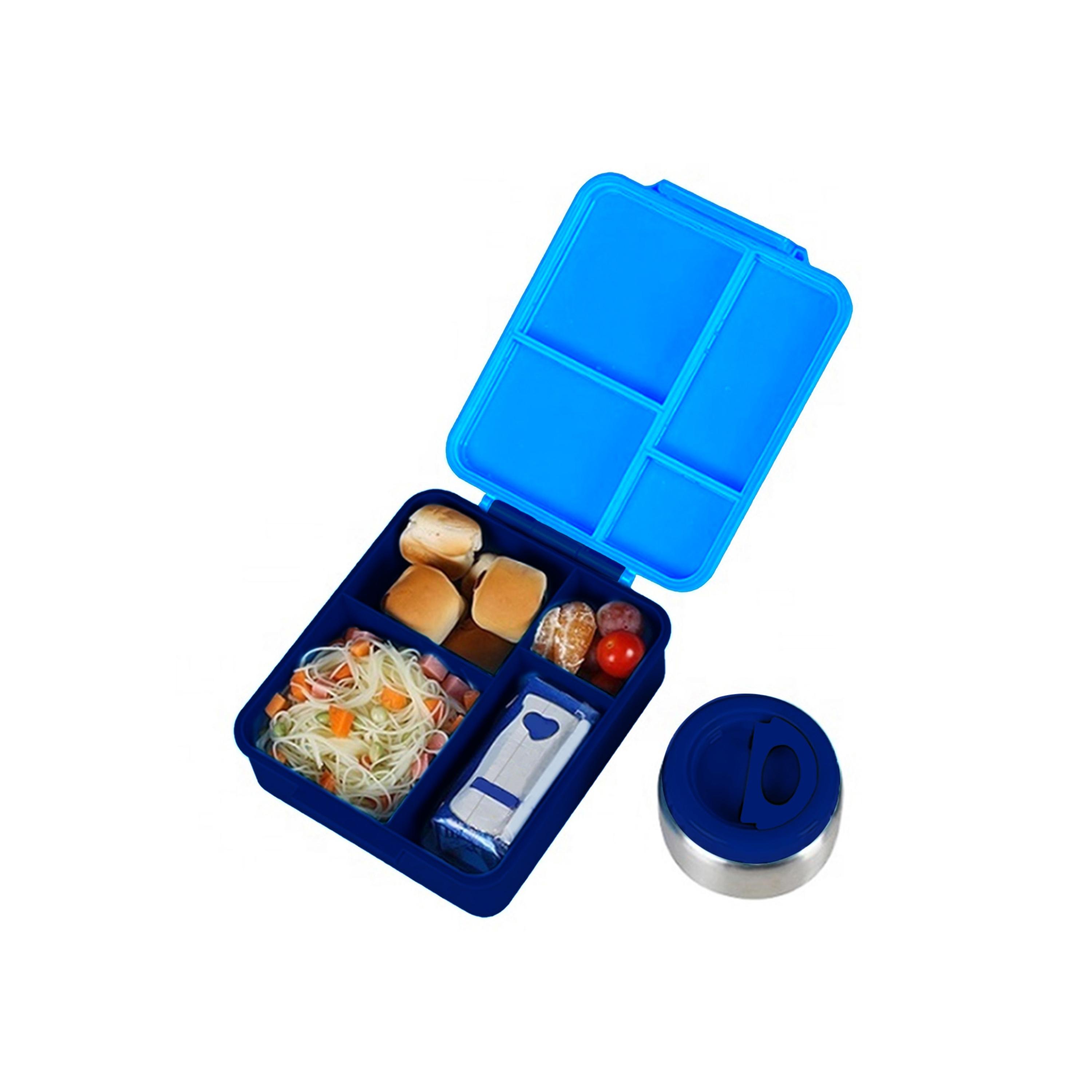 صندوق غداء بينتو جامبو مع حقيبة غداء وترمس وبرطمان غمس من إيزي كيدز-school-lunchessentials-lunchboxes-image-15