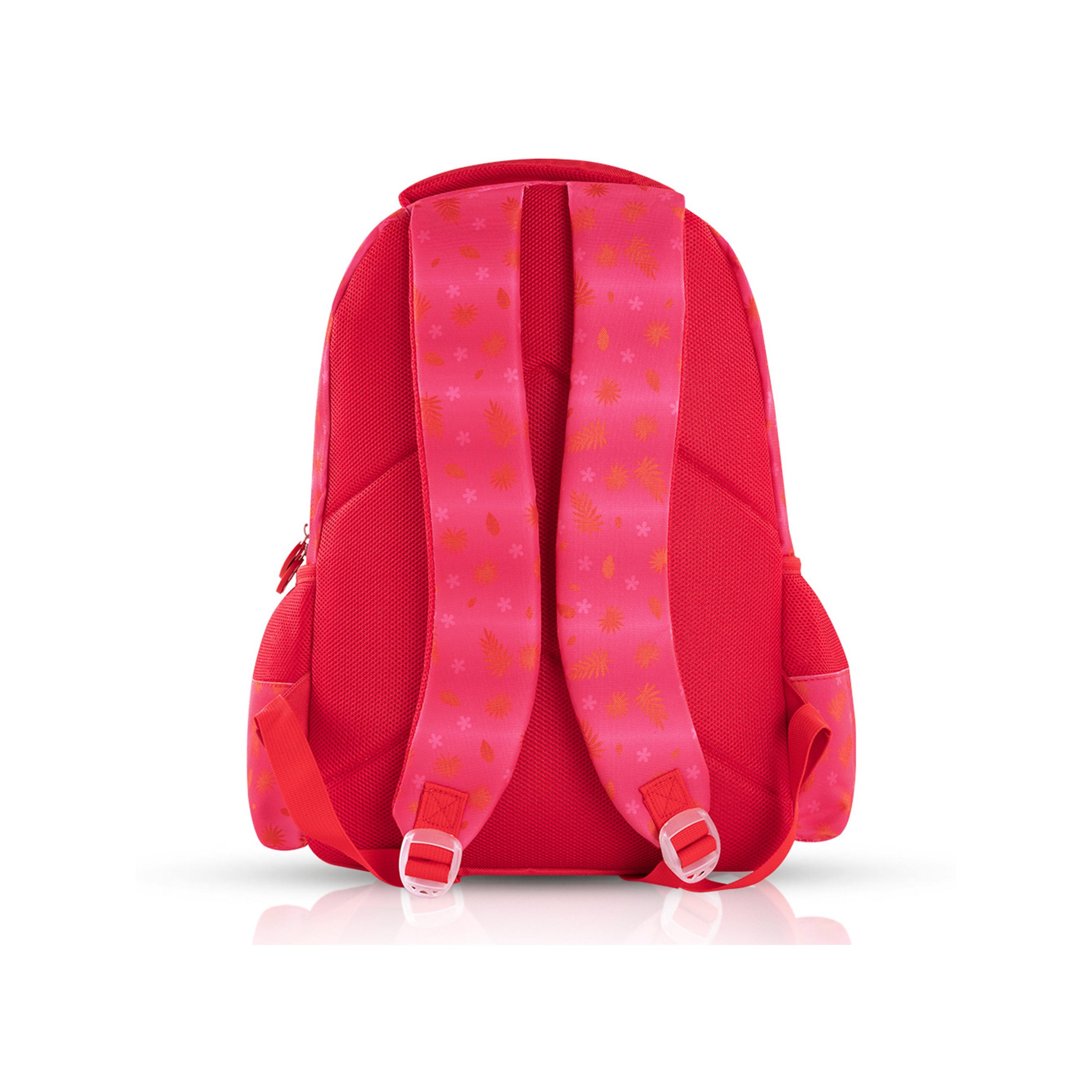 Eazy Kids Set of 5 Tropical Printed School Bag Set - Pink -  17 Inch-school-bagsandbackpacks-sets-image-5