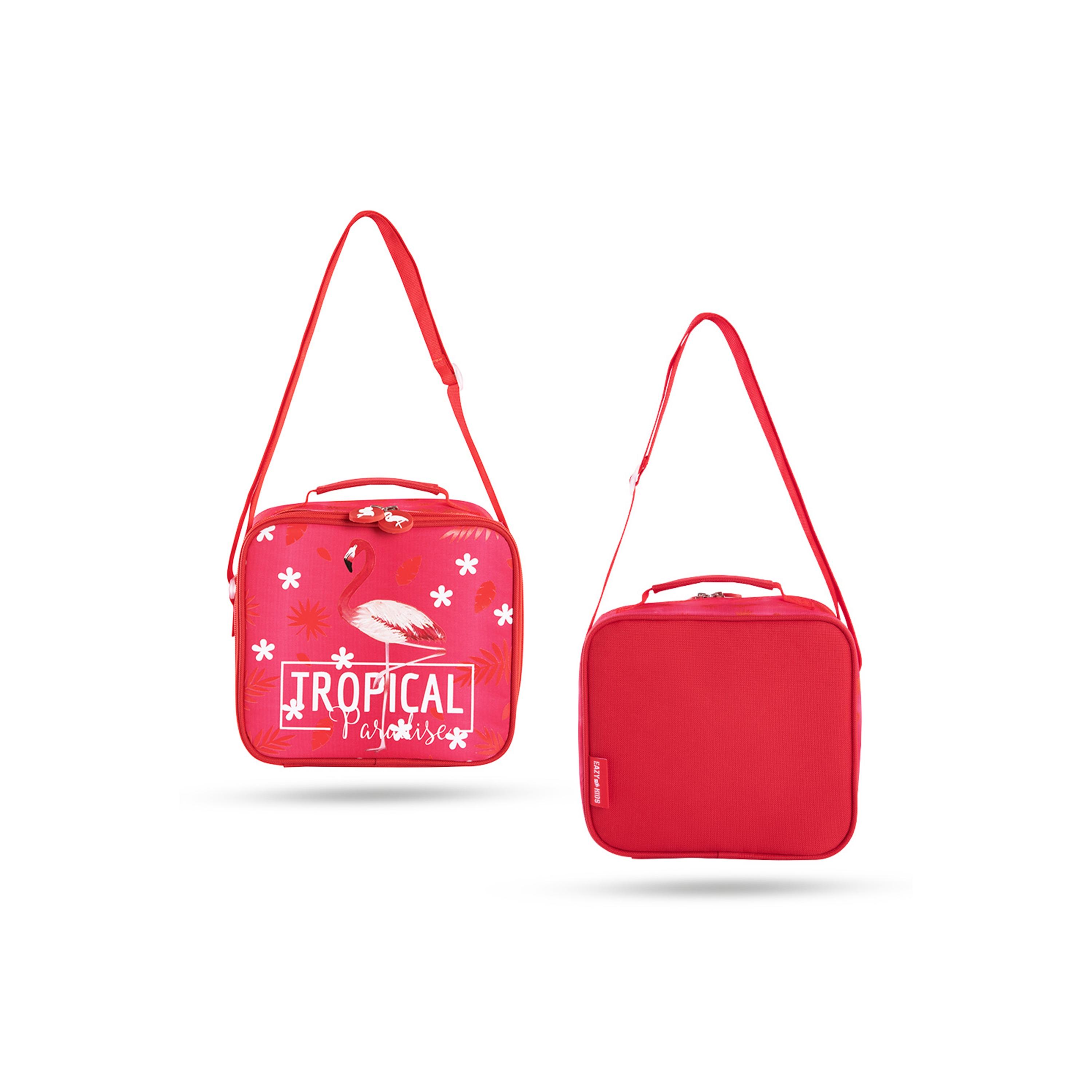 Eazy Kids Set of 4 Tropical Trolley School Bag Set -  Pink - 17 Inch-school-bagsandbackpacks-sets-image-17