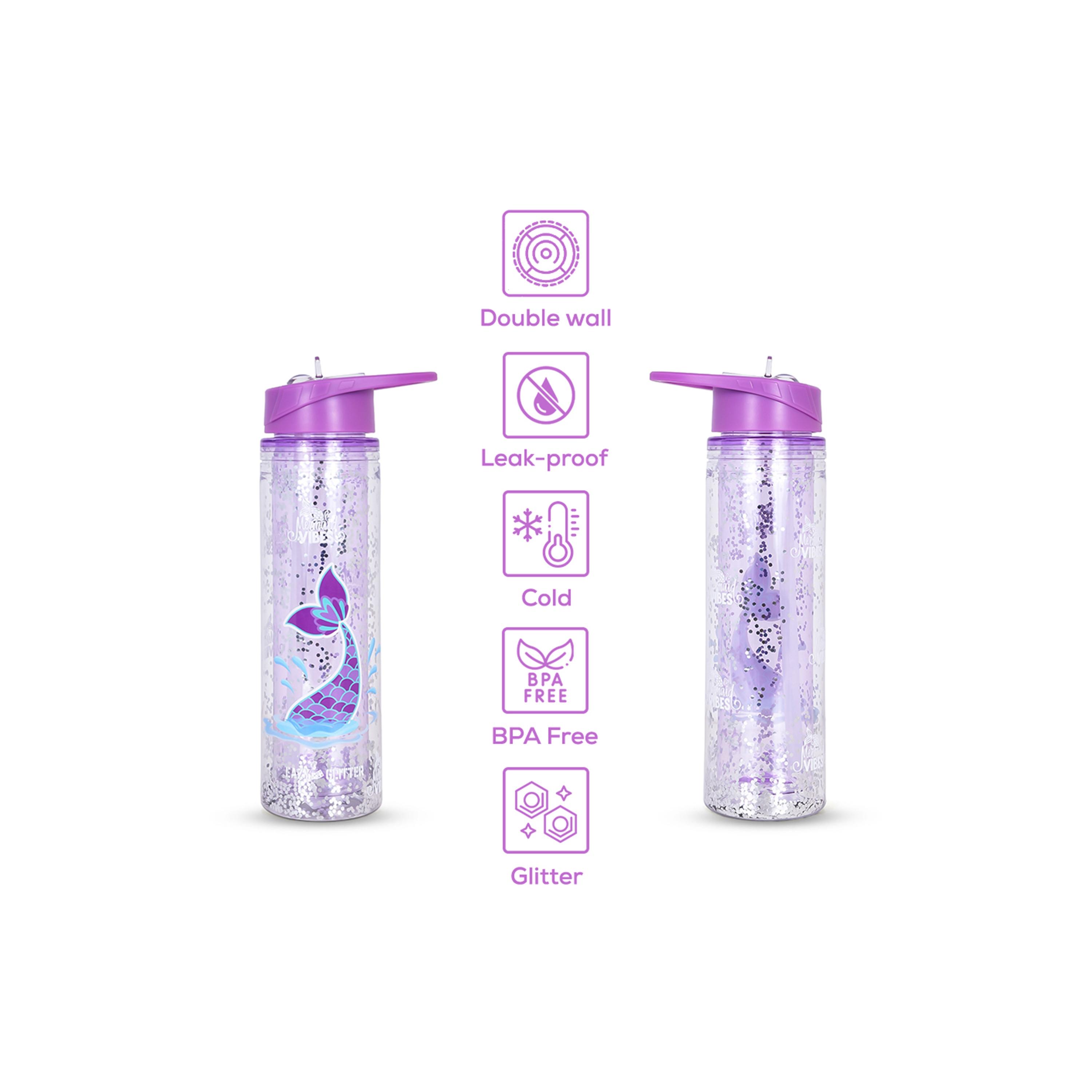 Eazy Kids Set of 5 Mermaid Printed Trolley School Bag Set -  Purple - 18 Inch-school-bagsandbackpacks-sets-image-2