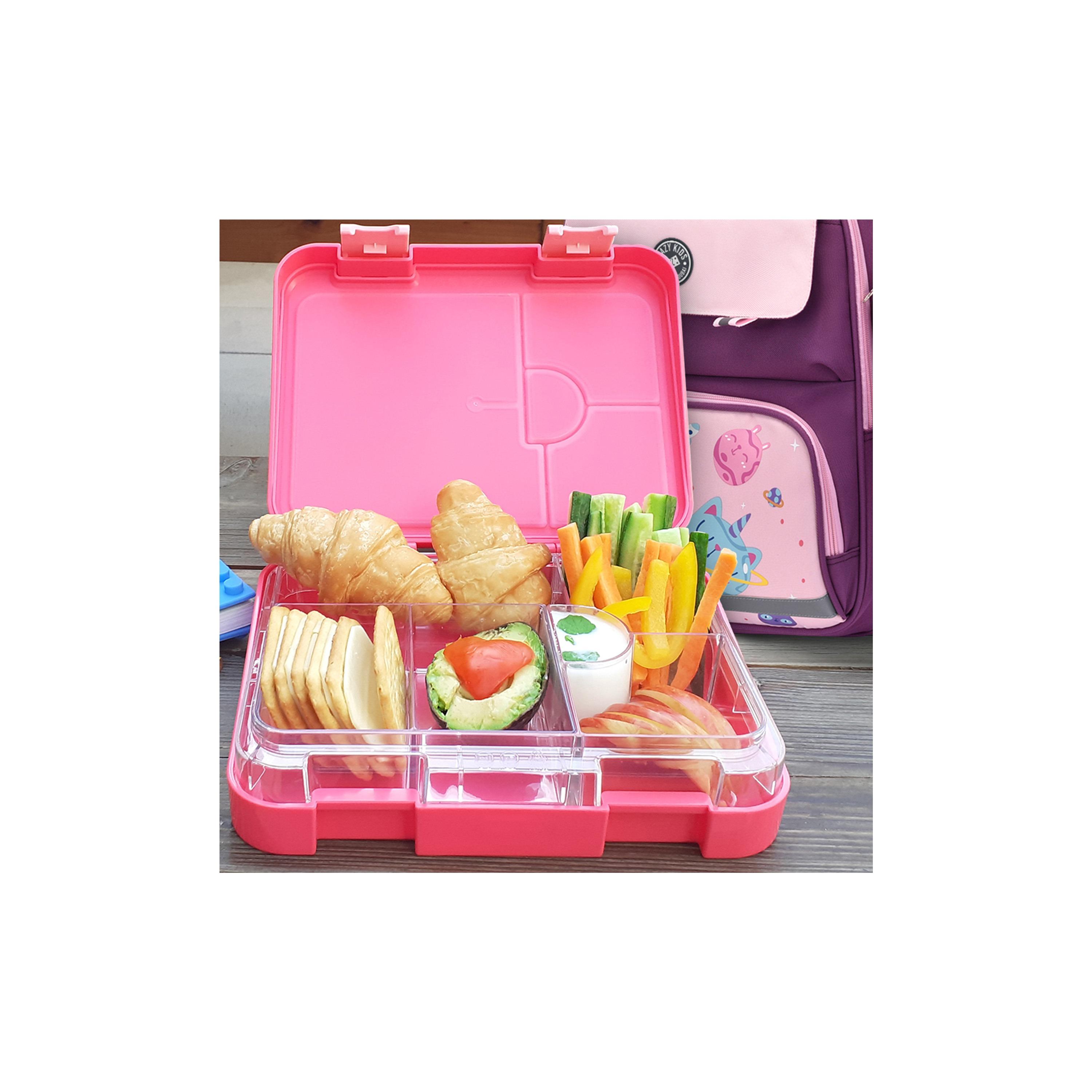 مجموعة صندوق غداء بينتو قابل للتحويل 6 و4 من إيزي كيدز - استوائي - وردي-school-lunchessentials-lunchboxes-image-12