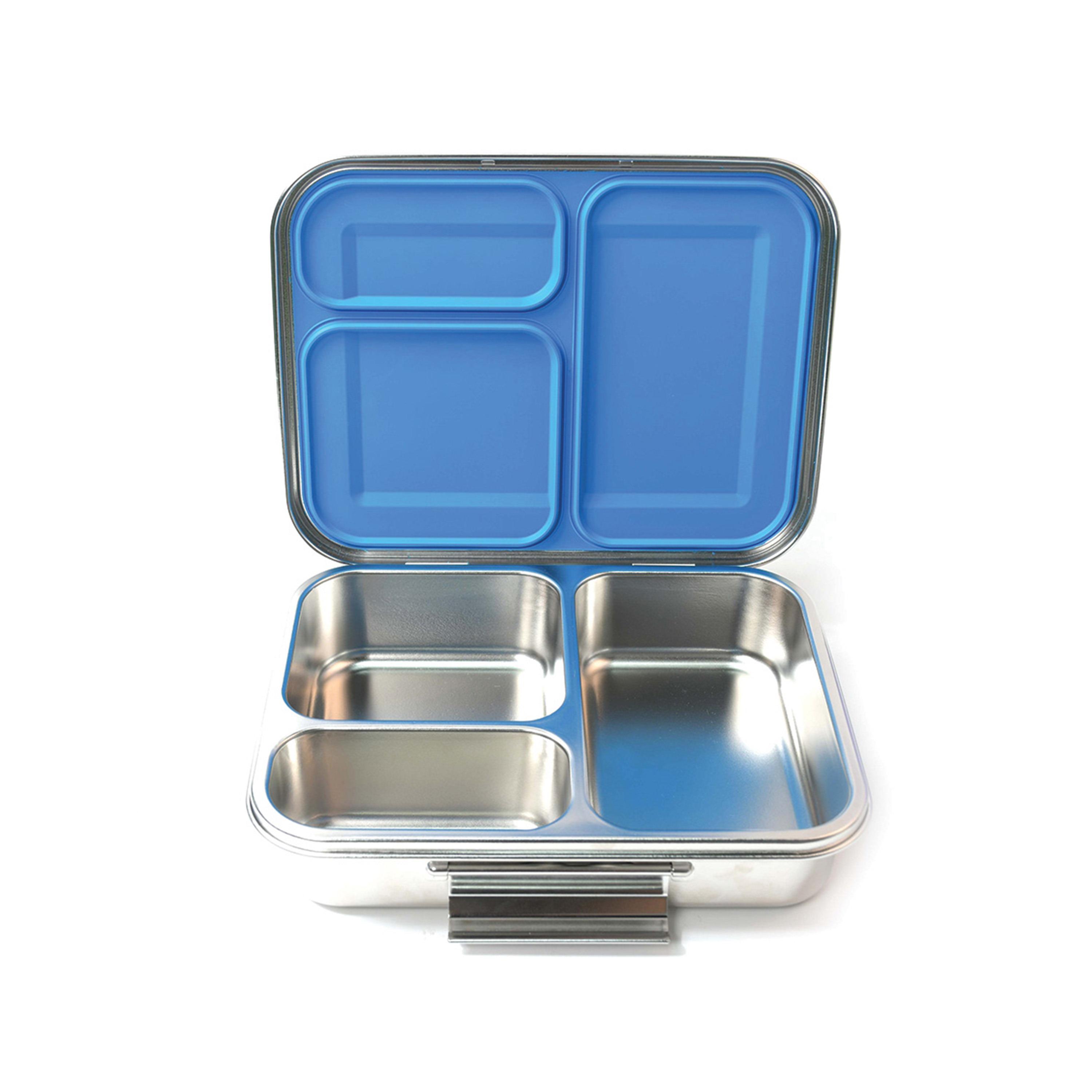 صندوق غداء بينتو من الستانلس ستيل 3 أقسام مع زجاجة ماء من إيزي كيدز - 530 مل-school-lunchessentials-lunchboxes-image-4