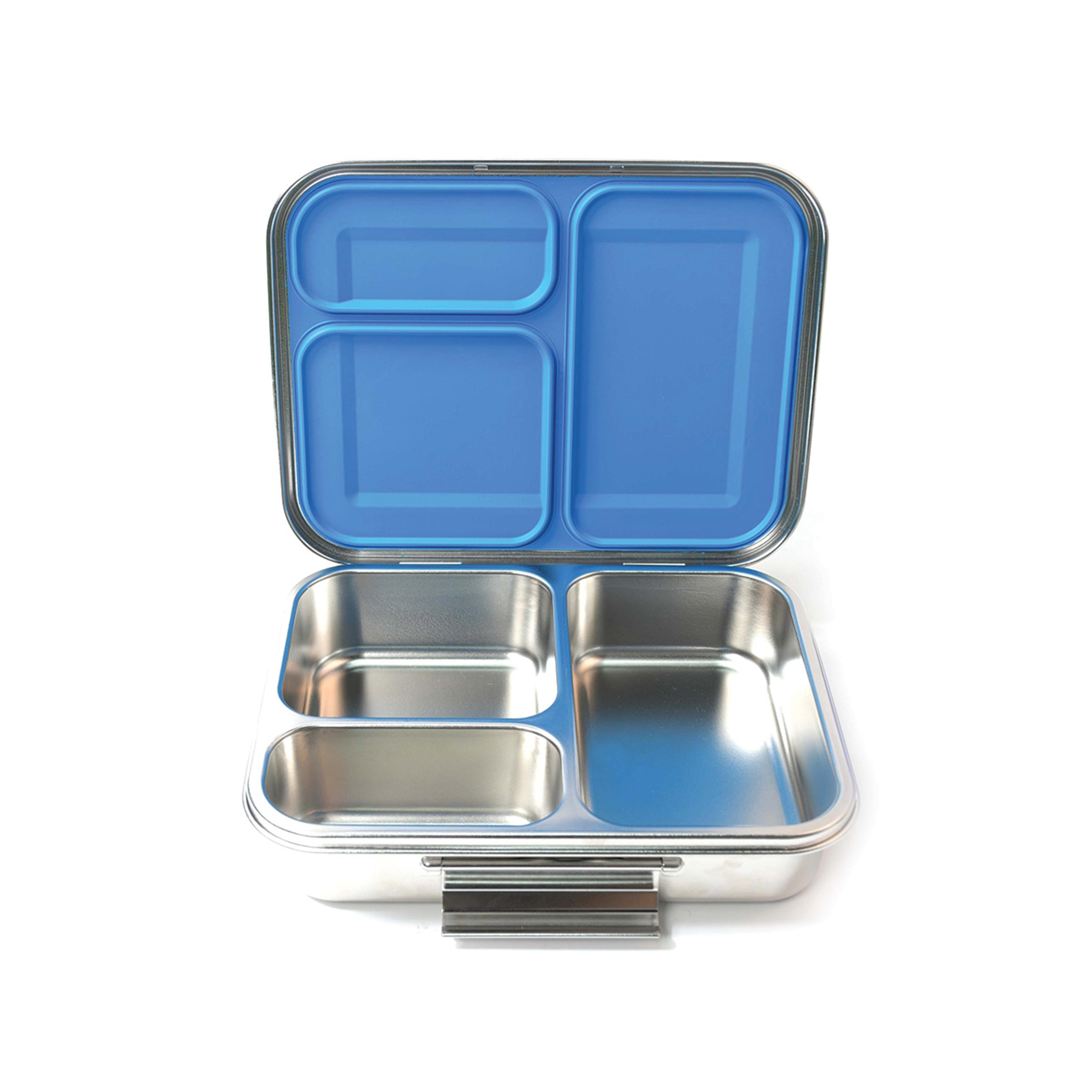 صندوق غداء بينتو من الستانلس ستيل 3 أقسام مع زجاجة ماء من إيزي كيدز - 530 مل-school-lunchessentials-lunchboxes-image-2