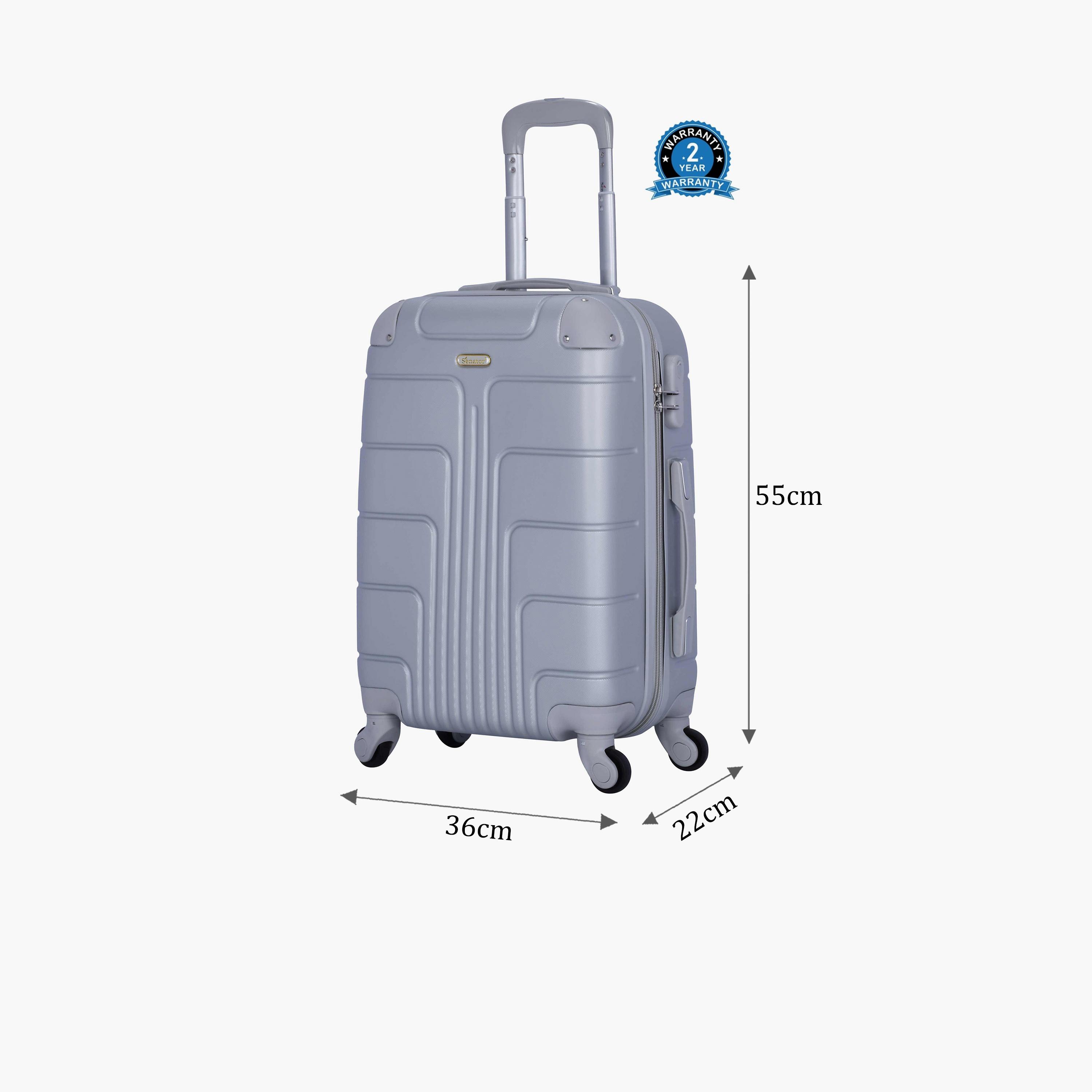 Senator A1012 55 CM Small Cabin ABS Hardcase 4-Wheeler Spinner Trolley Bag with TSA Lock | A1012-20-travel-luggagesandbags-luggage-image-2