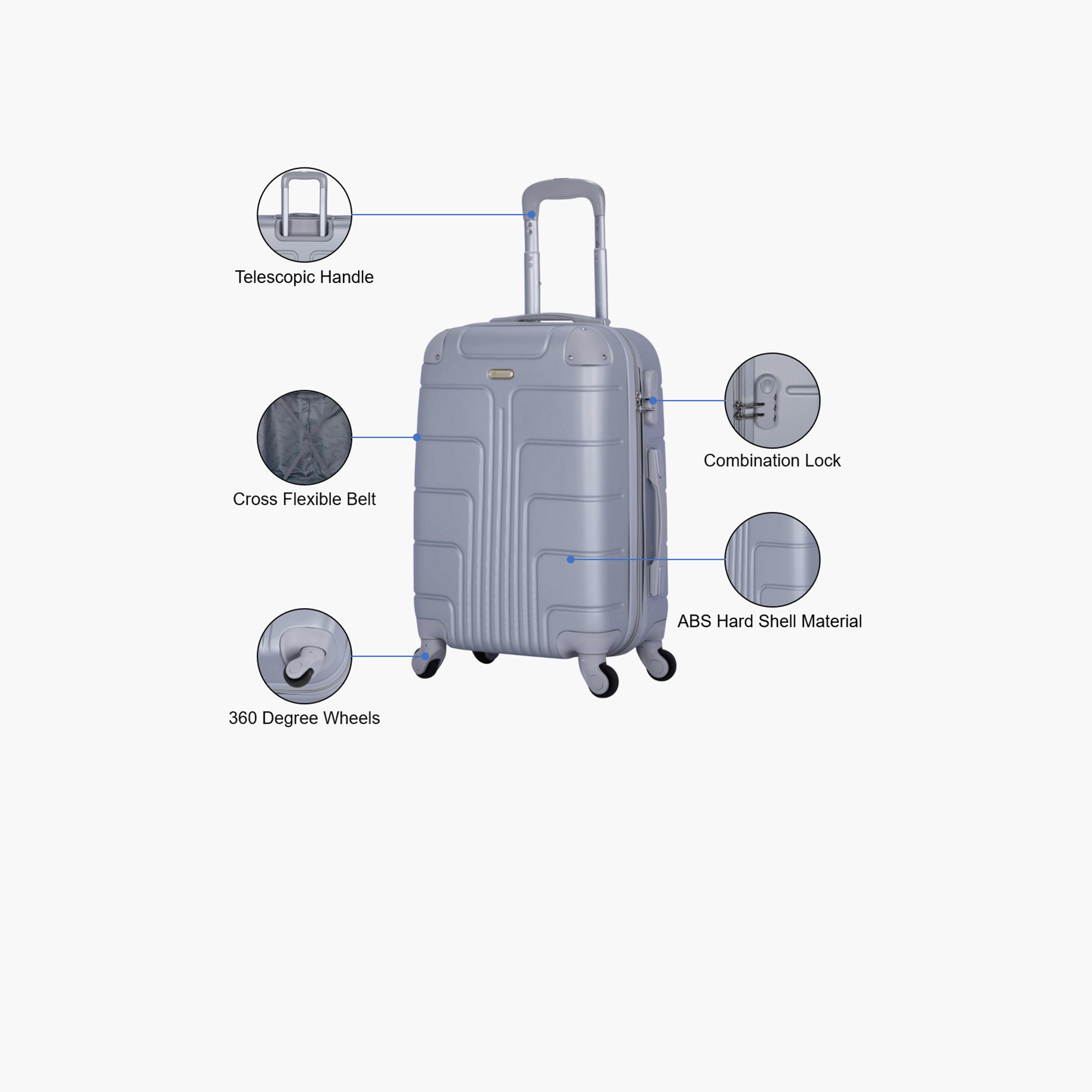 سيناتور- شنطة A1012  63.5 سم متوسطة الحجم مادة ABS بأربع عجلات قفل TSA | A1012-24-travel-luggagesandbags-luggage-image-3