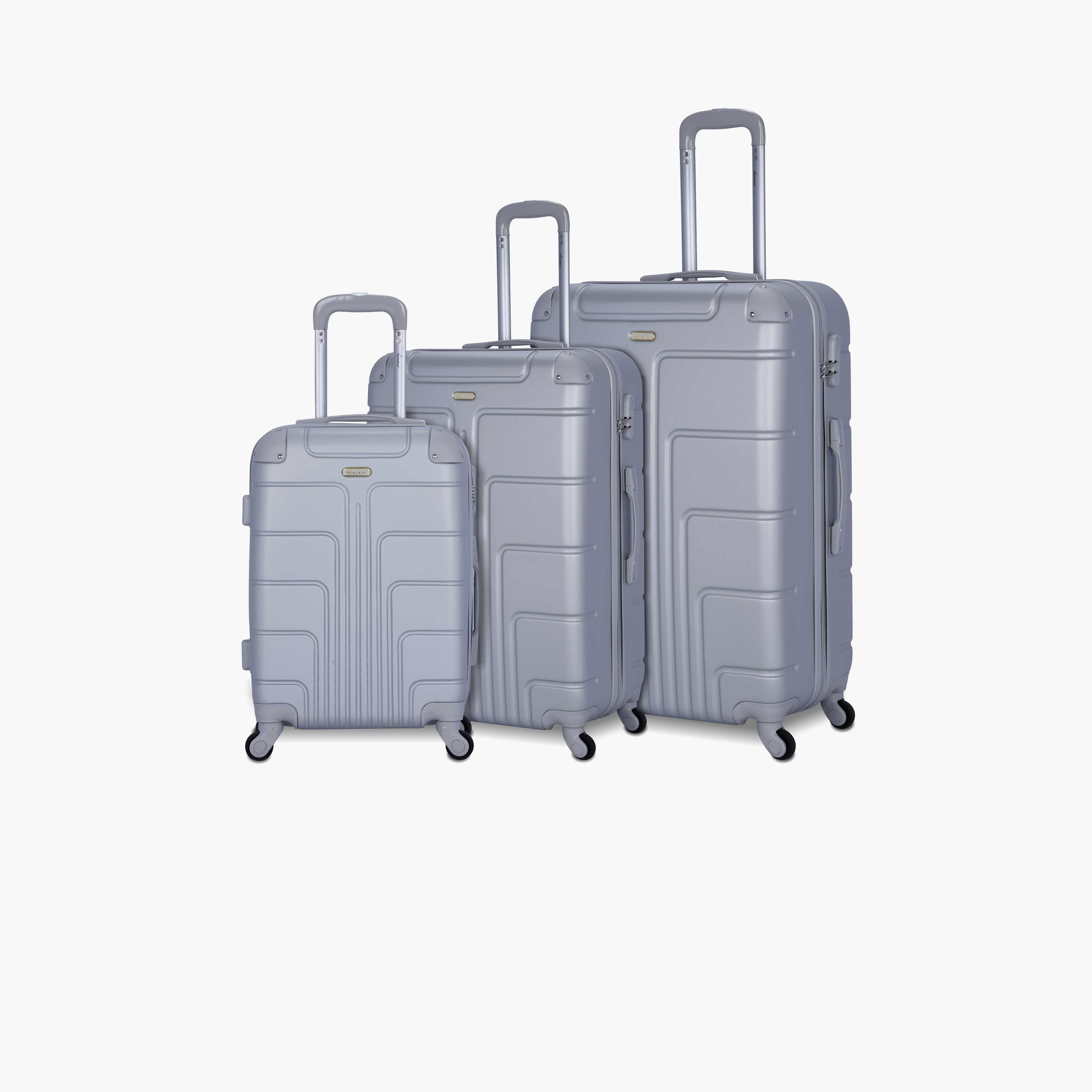 مجموعة سيناتور A1012 مكونة من 3 حقائب بعجلات مادة ABS بأربع عجلات قفل TSA | A1012-3-travel-luggagesandbags-luggage-image-1