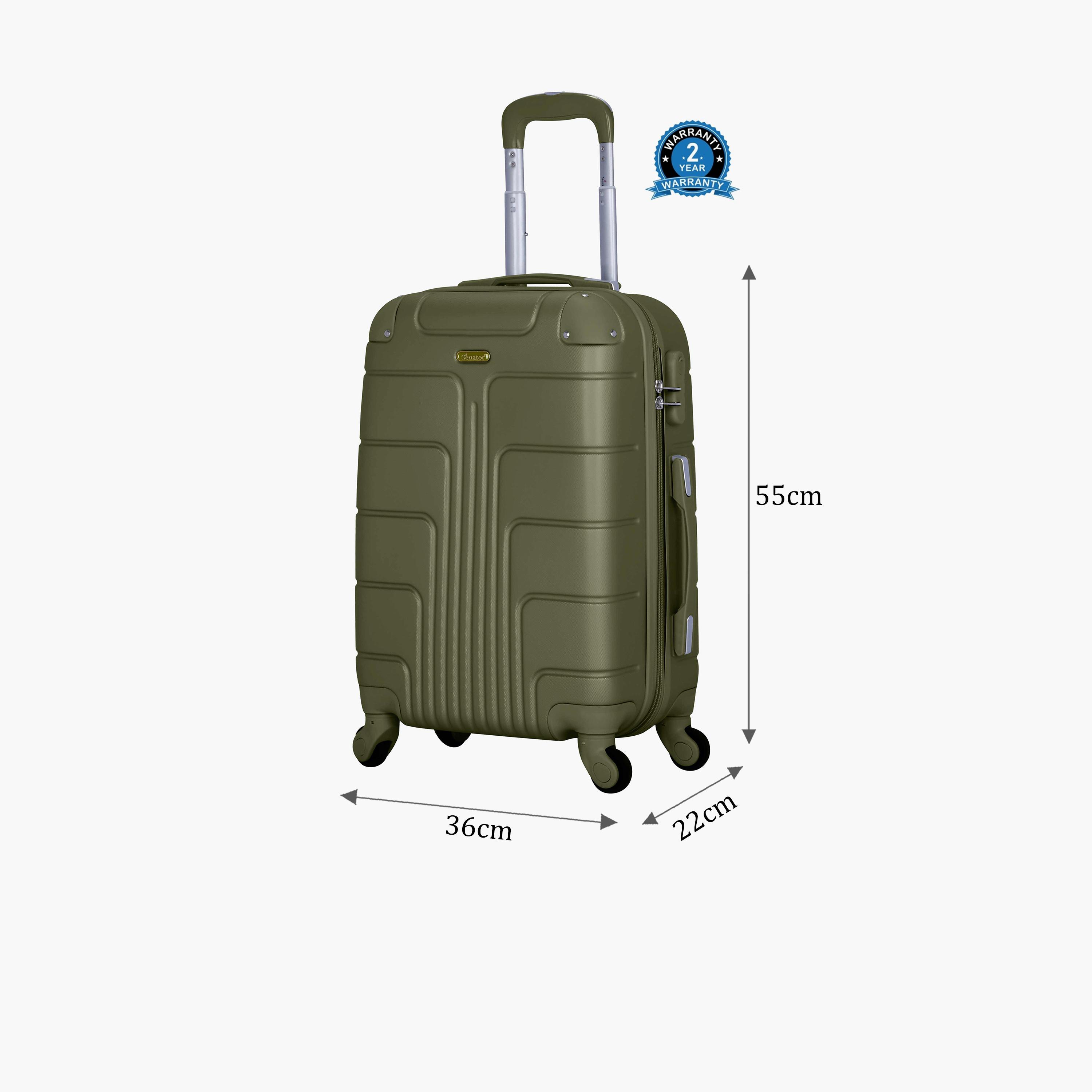 Senator A1012 55 CM Small Cabin ABS Hardcase 4-Wheeler Spinner Trolley Bag with TSA Lock | A1012-20-travel-luggagesandbags-luggage-image-2