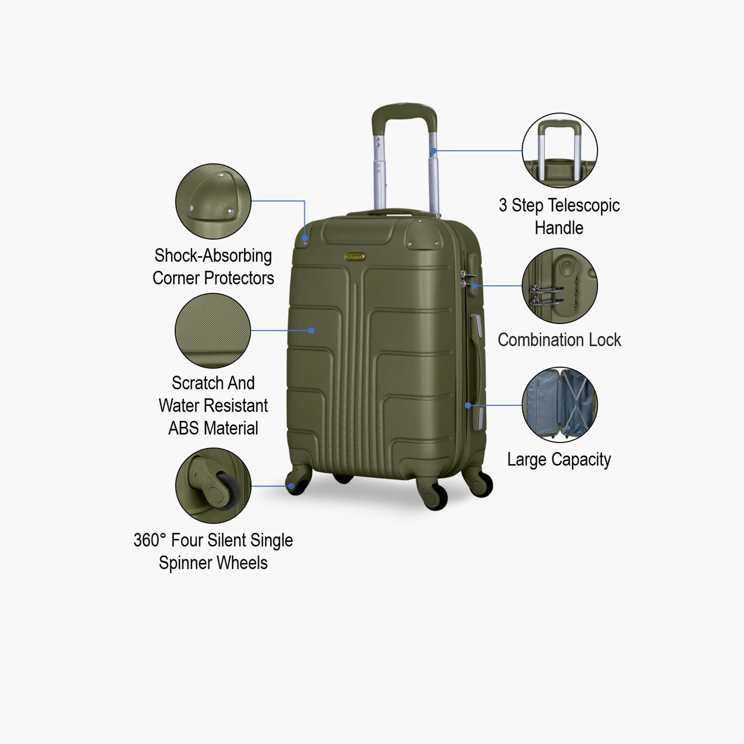 Senator A1012 63.5 CM Medium Check-in ABS Hardcase 4-Wheeler Spinner Trolley Bag with TSA Lock | A1012-24-travel-luggagesandbags-luggage-image-3