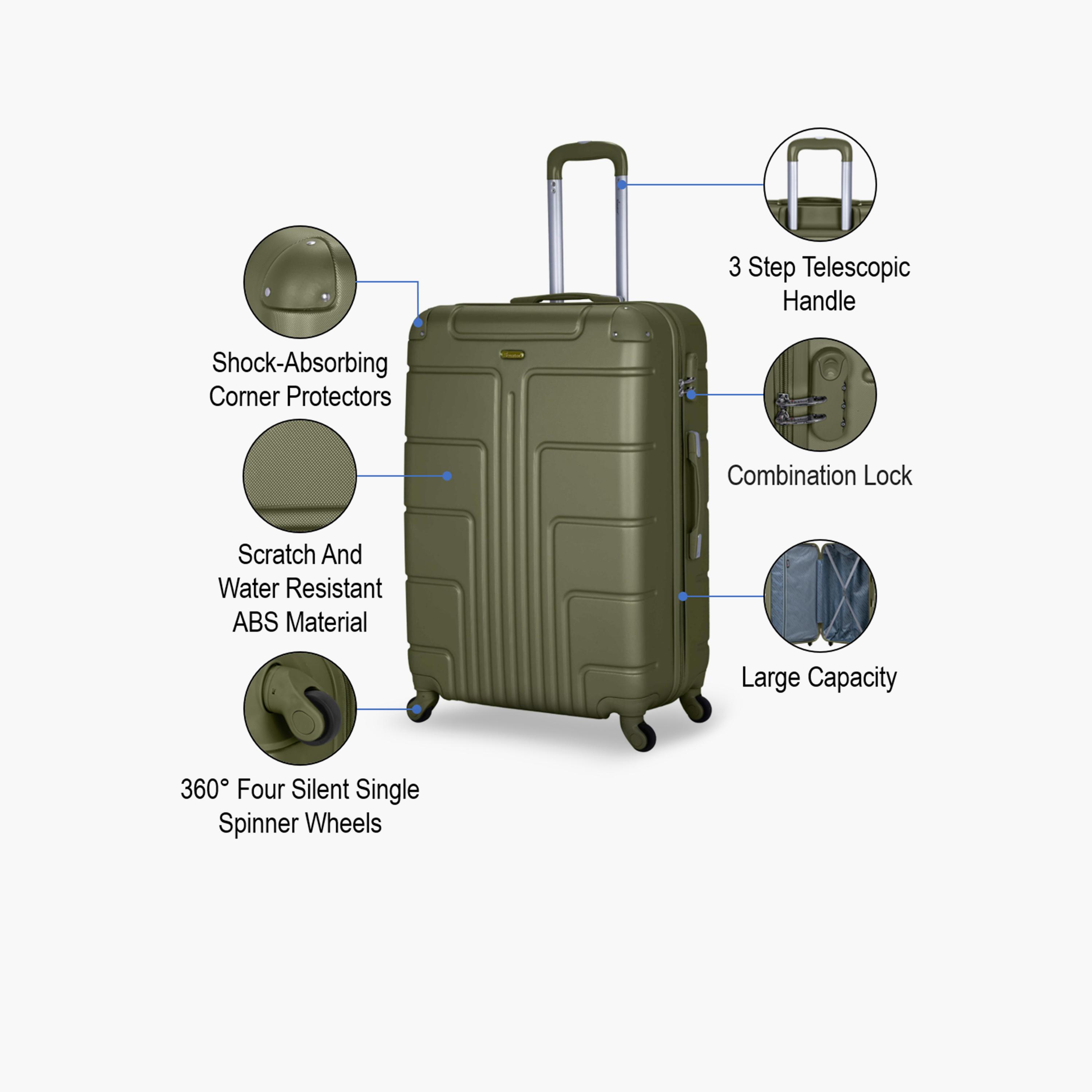 Senator A1012 74 CM Large Check-in ABS Hardcase 4-Wheeler Spinner Trolley Bag with TSA Lock | A1012-28-travel-luggagesandbags-luggage-image-3