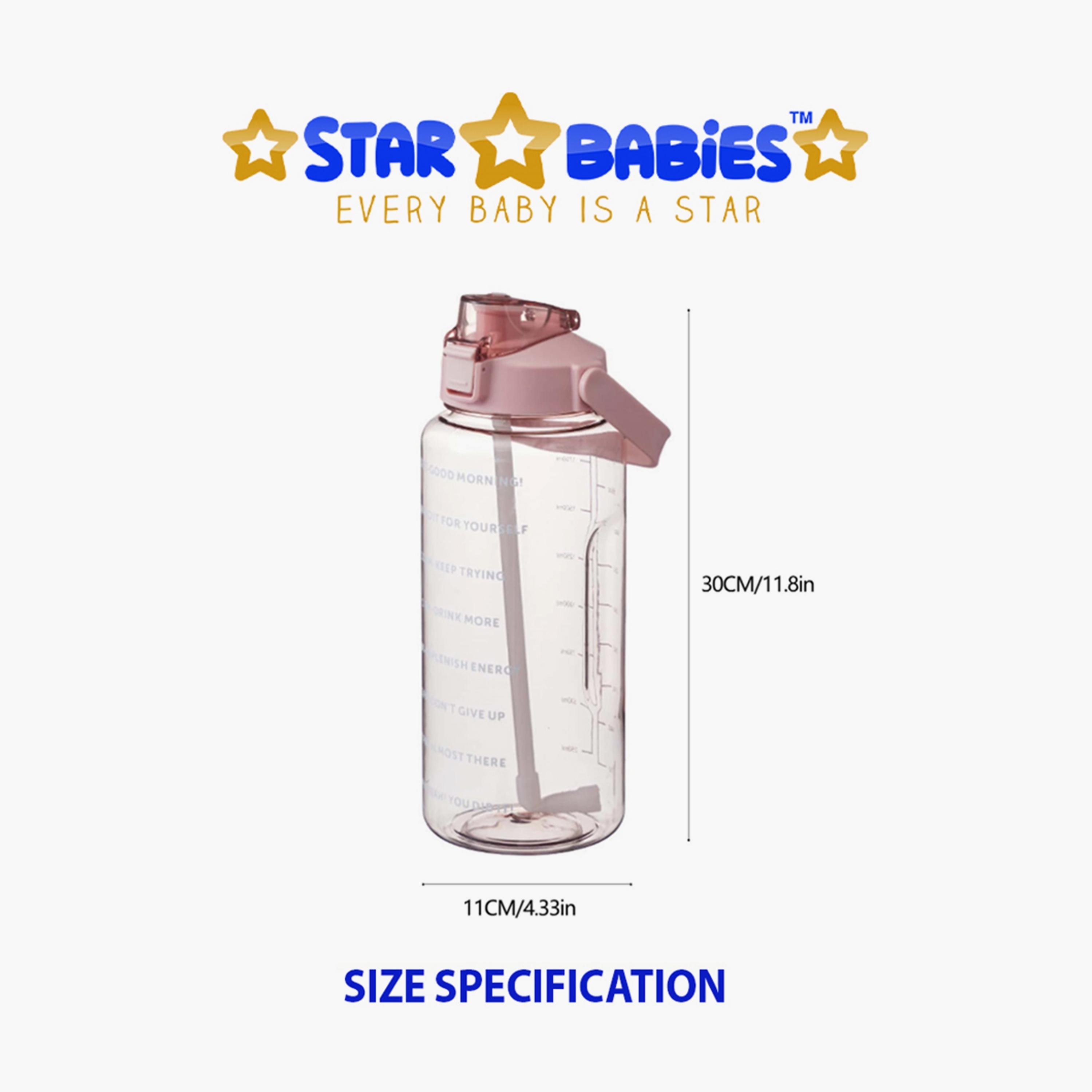 Star Babies Motivational Time Marker Leakproof BPA Free Water Bottle - 2000 ml-school-waterbottles-image-3